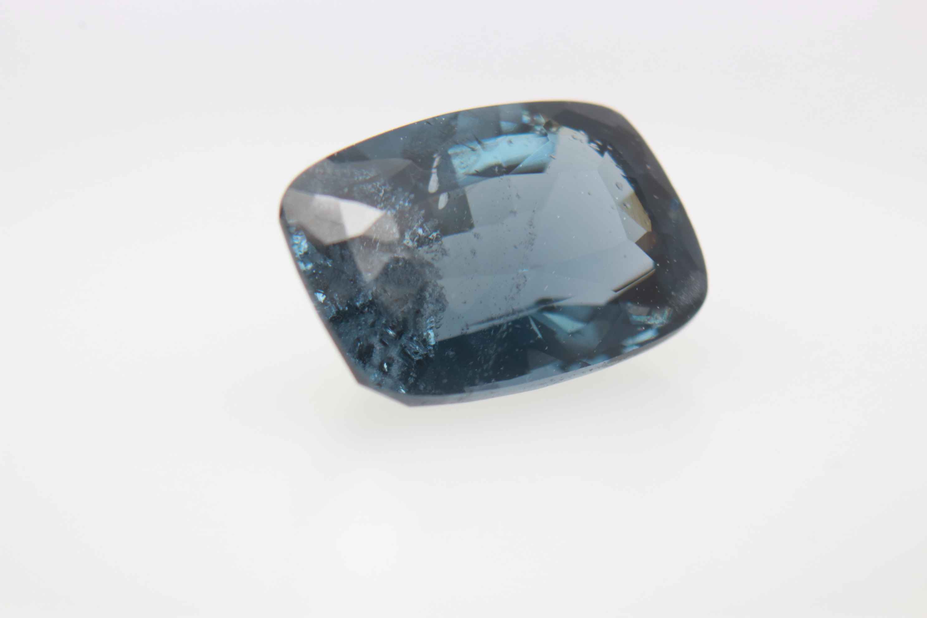 3ct Blue Spinel Cloud Fancy Cushion Shape (10x6.9x4.9 mm) Unheated gemstone from Sri Lanka