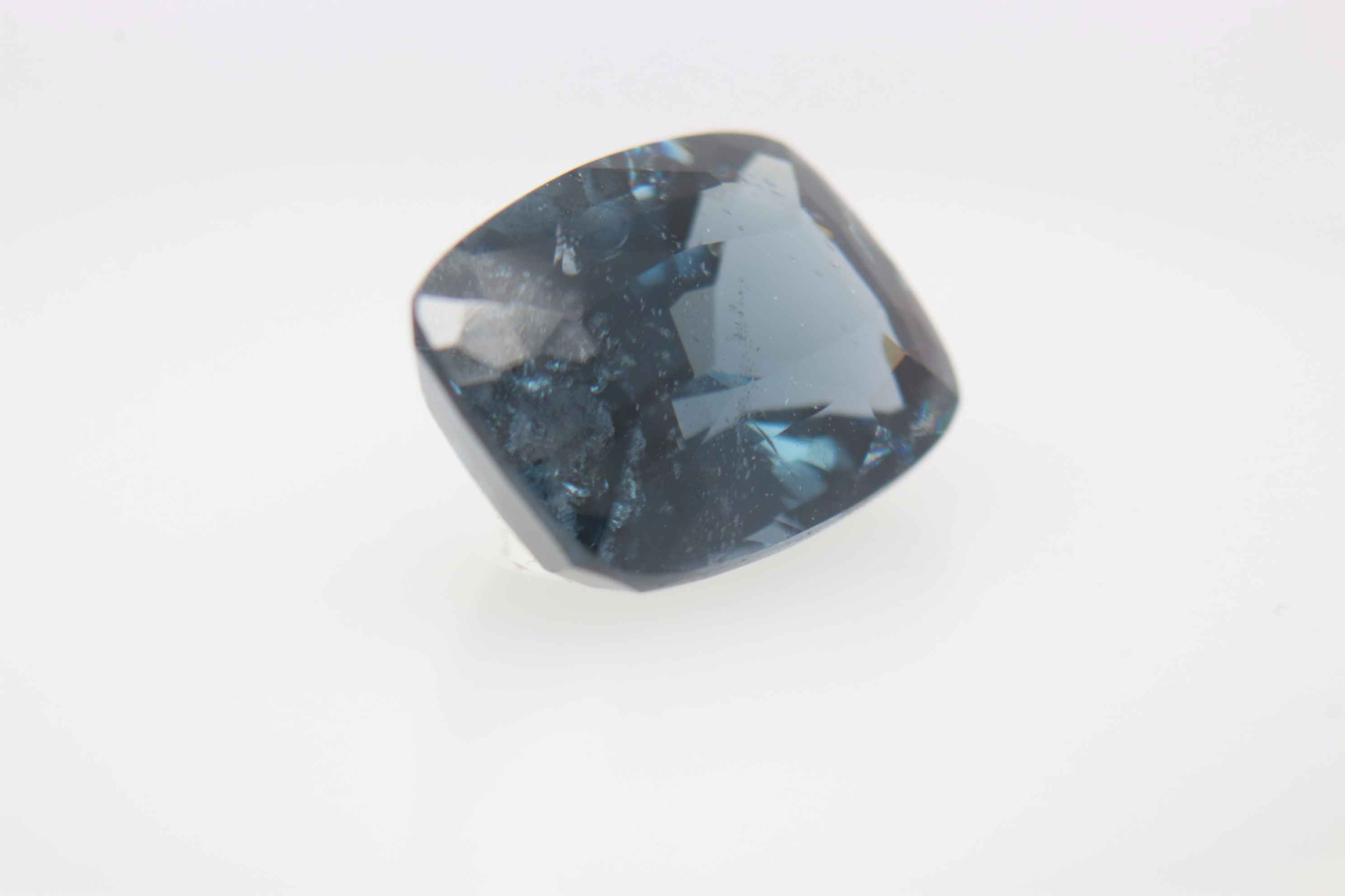 3ct Blue Spinel Cloud Fancy Cushion Shape (10x6.9x4.9 mm) Unheated gemstone from Sri Lanka