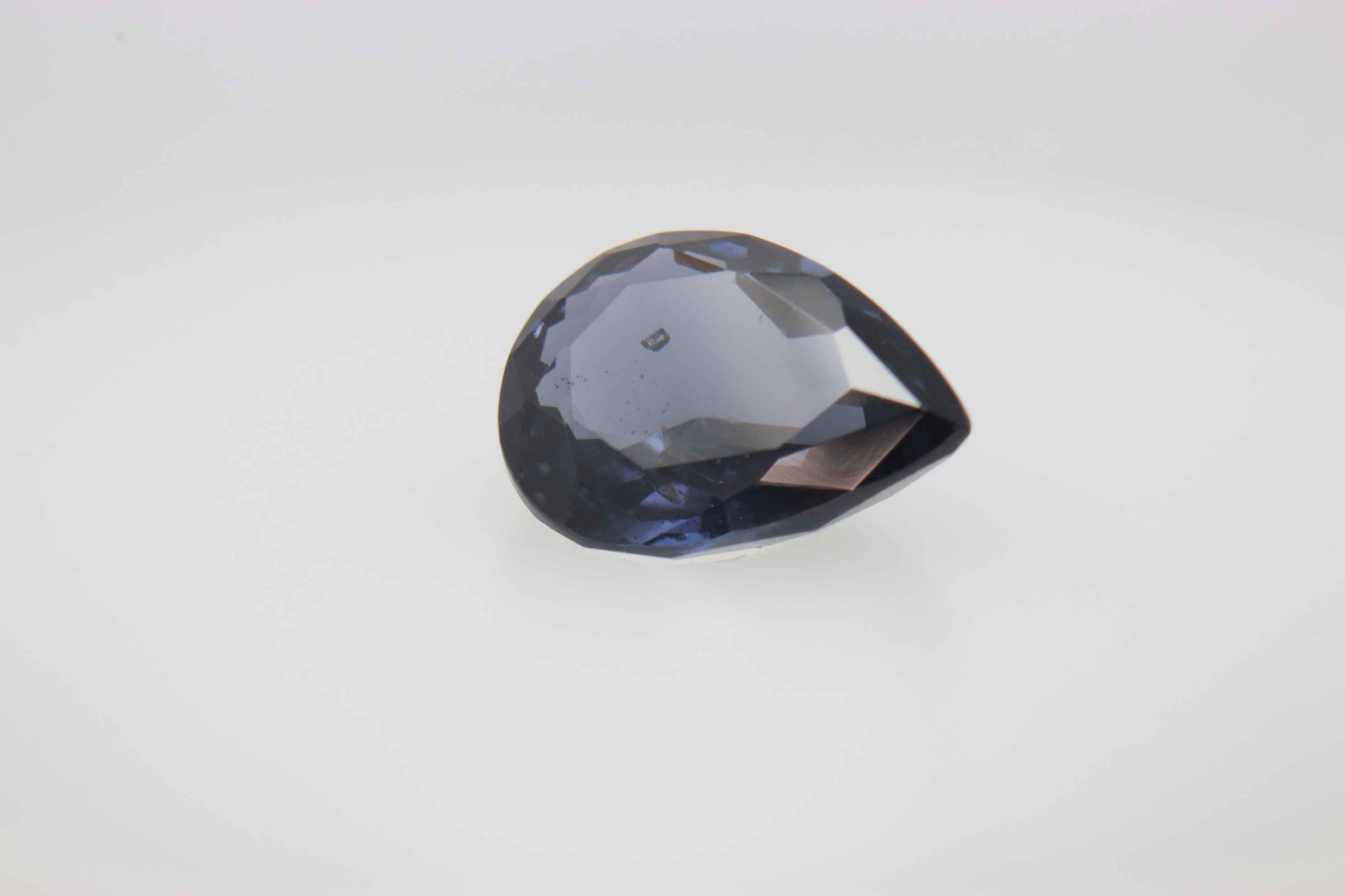 1.4ct Dark Blue Spinel SI1 Pear Shape (6x7.9x3.3 mm) Unheated gemstone from Sri Lanka