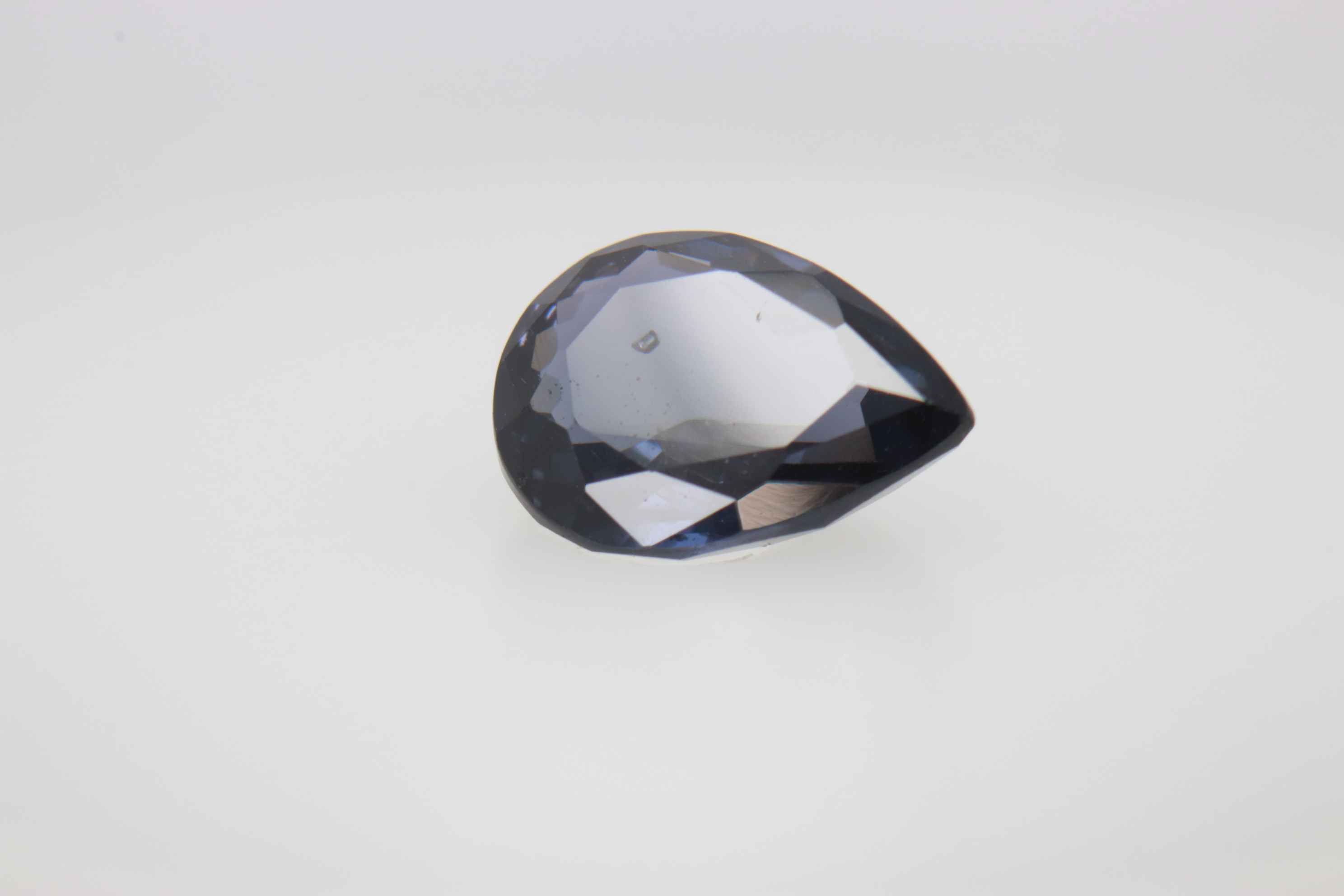 1.4ct Dark Blue Spinel SI1 Pear Shape (6x7.9x3.3 mm) Unheated gemstone from Sri Lanka