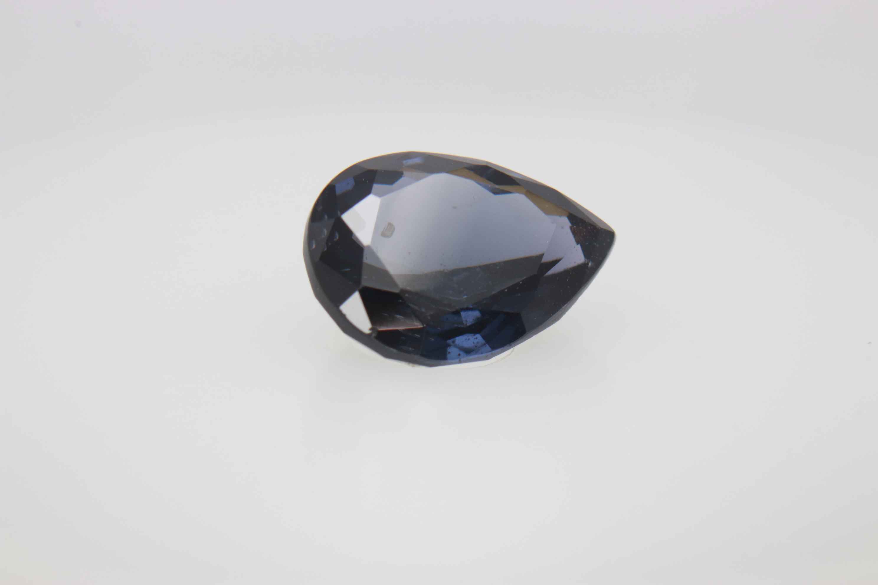1.4ct Dark Blue Spinel SI1 Pear Shape (6x7.9x3.3 mm) Unheated gemstone from Sri Lanka