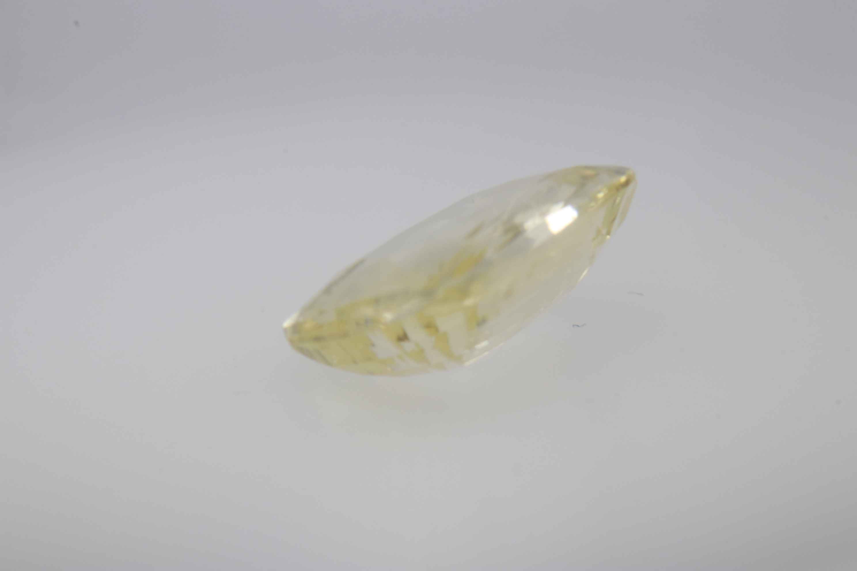 2ct Yellow Sapphire VVS1 Fancy Cushion Shape (8.7x6.4x3.2 mm) Unheated gemstone from Sri Lanka