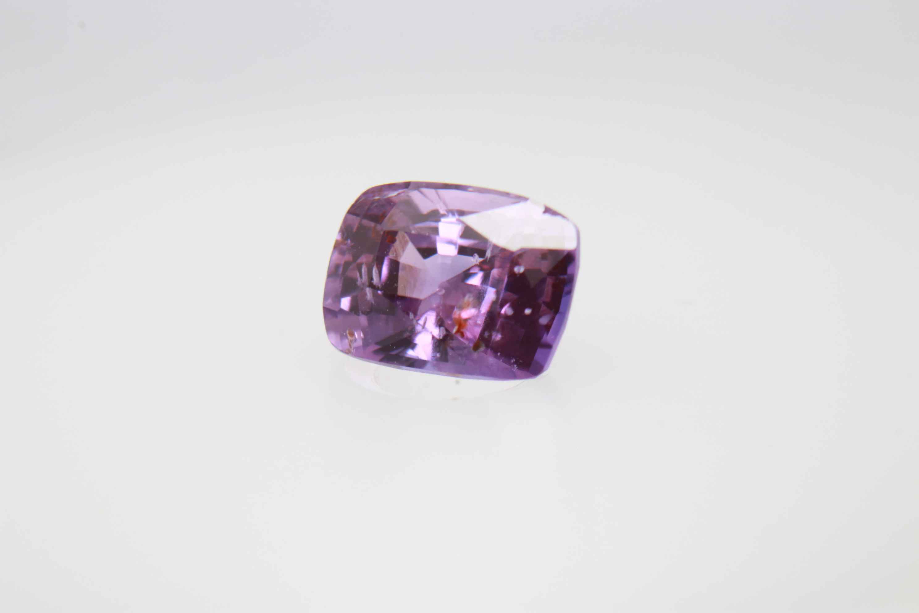 0.8ct Purple Sapphire Vs Fancy Cushion Shape (5.5x4.4x3.5 mm) Unheated gemstone from Sri Lanka