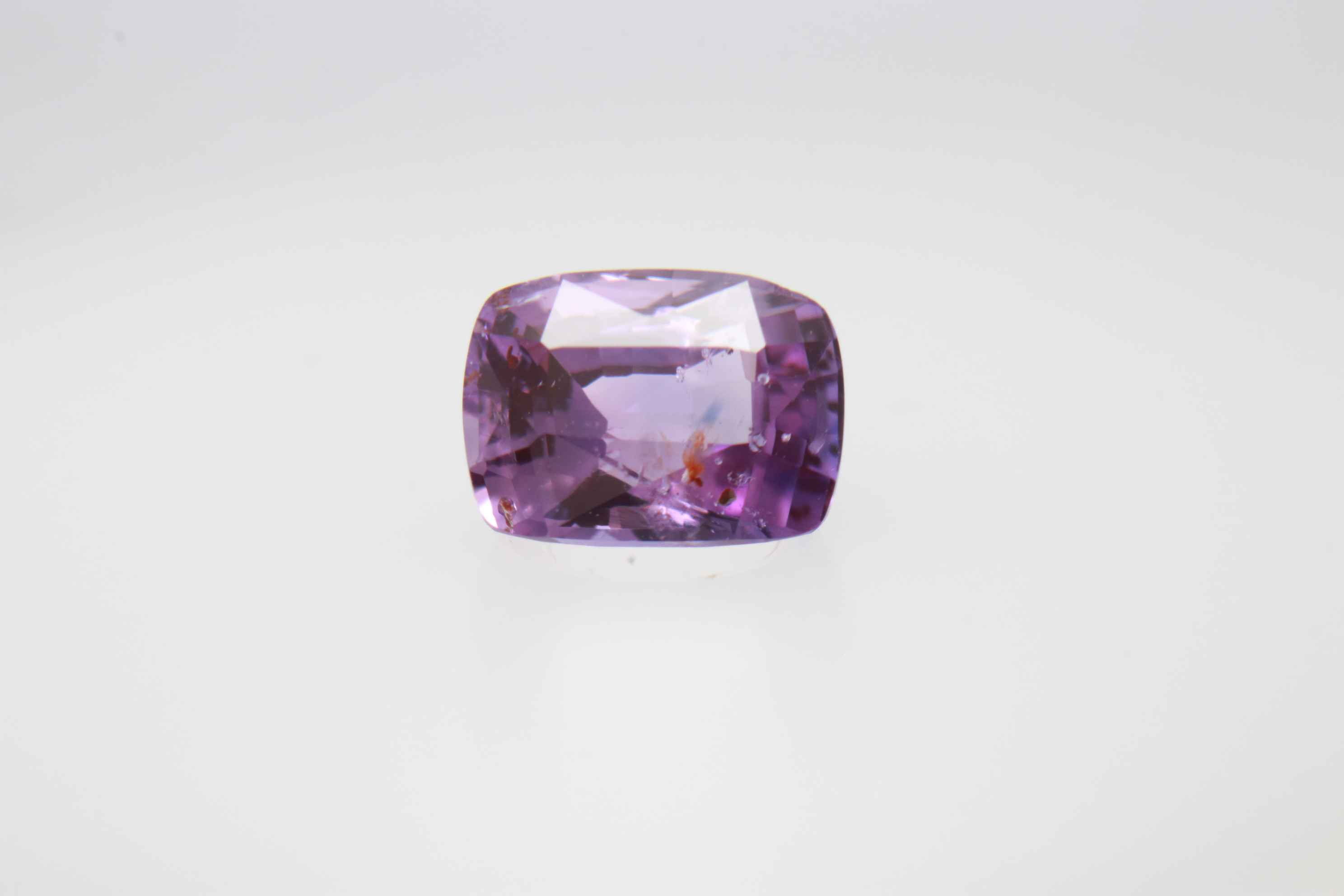 0.8ct Purple Sapphire Vs Fancy Cushion Shape (5.5x4.4x3.5 mm) Unheated gemstone from Sri Lanka