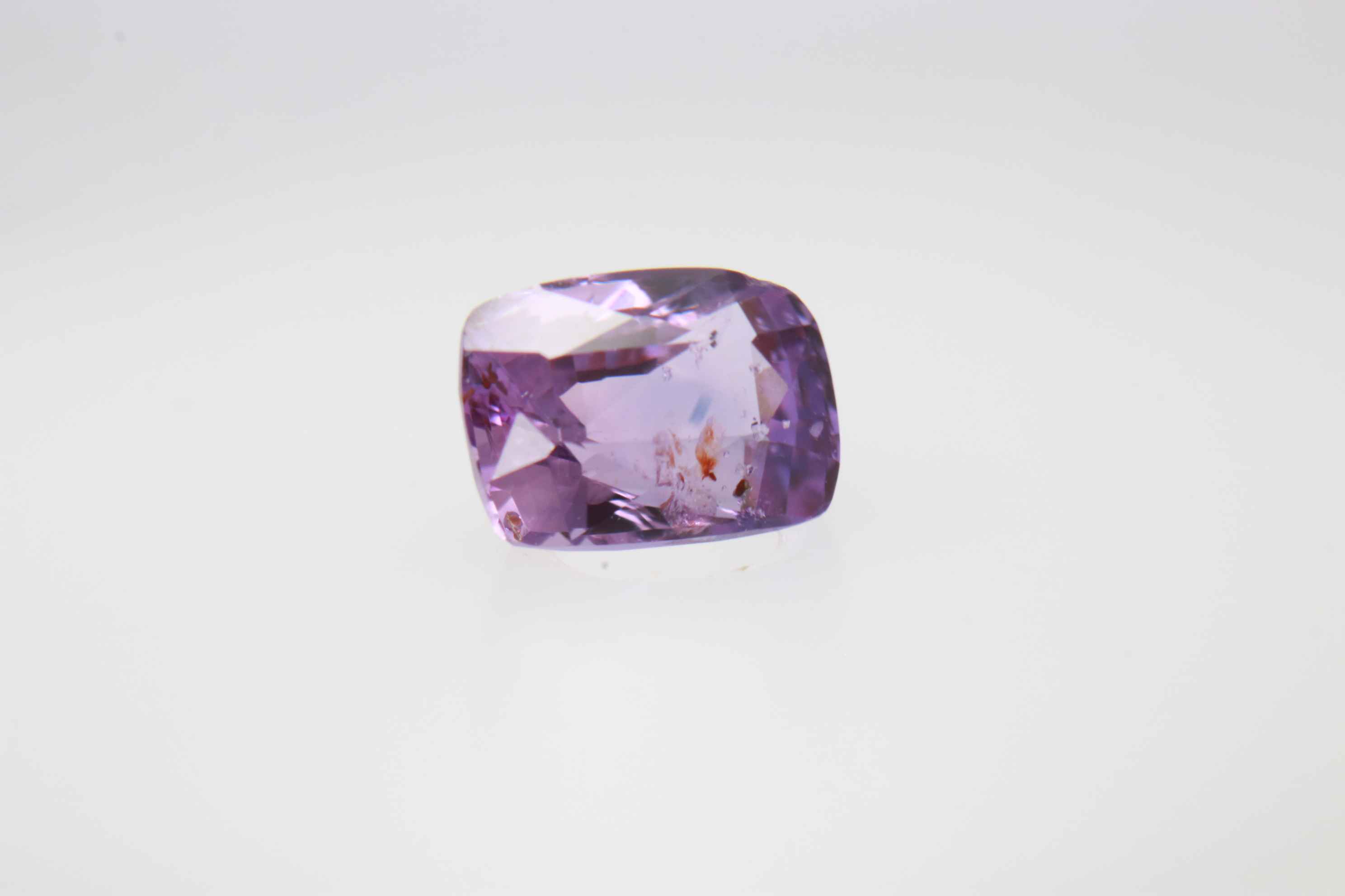 0.8ct Purple Sapphire Vs Fancy Cushion Shape (5.5x4.4x3.5 mm) Unheated gemstone from Sri Lanka