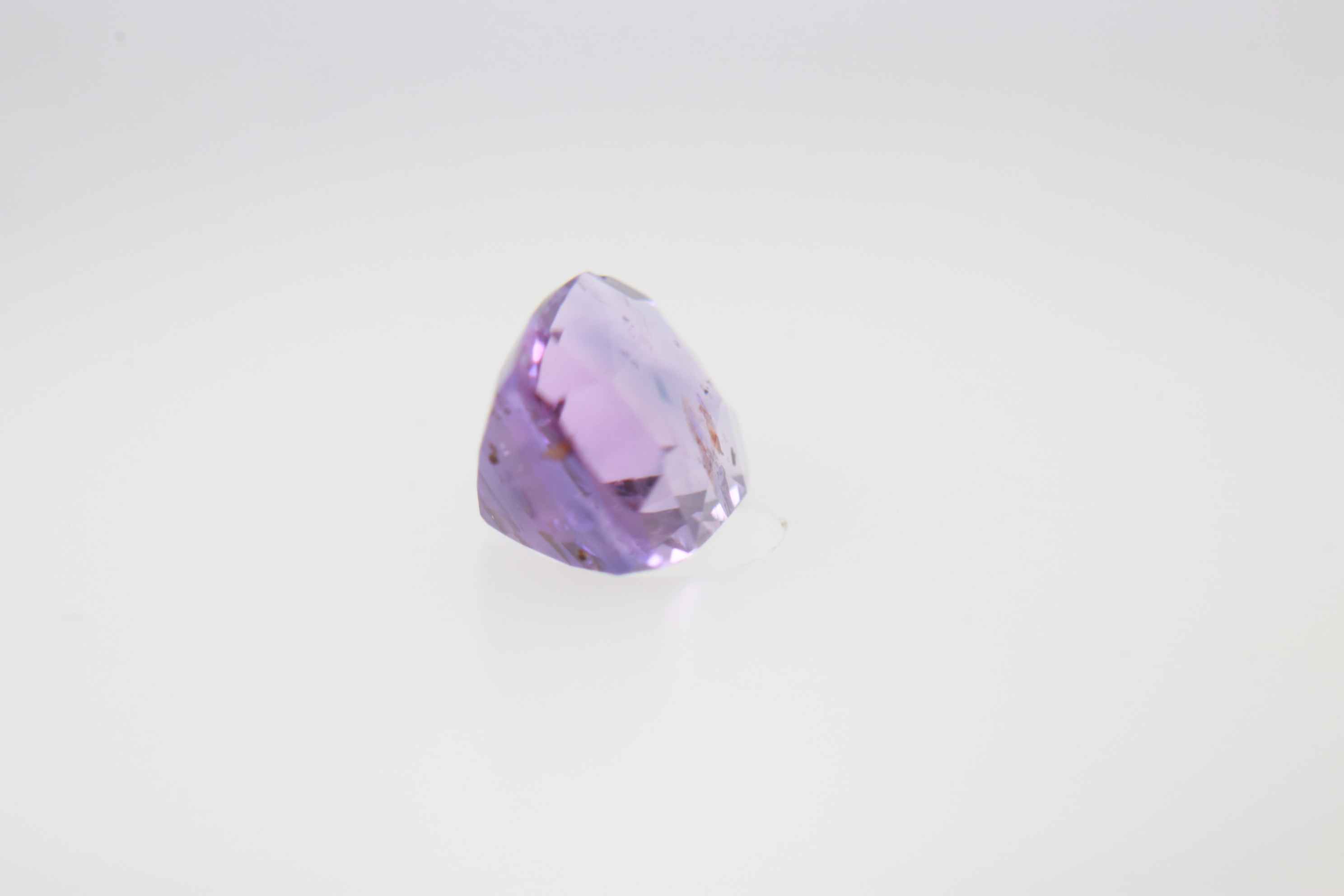 0.8ct Purple Sapphire Vs Fancy Cushion Shape (5.5x4.4x3.5 mm) Unheated gemstone from Sri Lanka