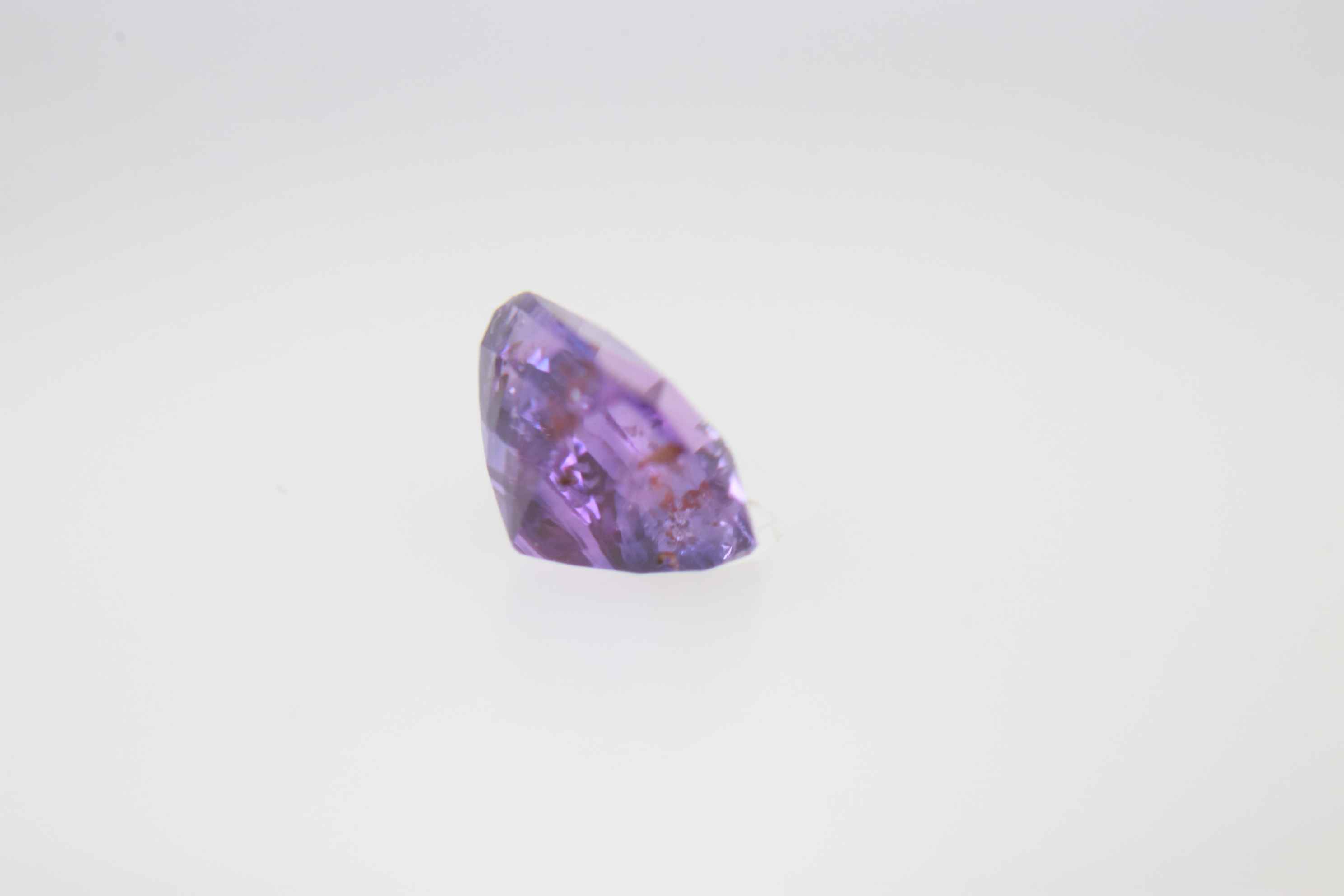 0.8ct Purple Sapphire Vs Fancy Cushion Shape (5.5x4.4x3.5 mm) Unheated gemstone from Sri Lanka