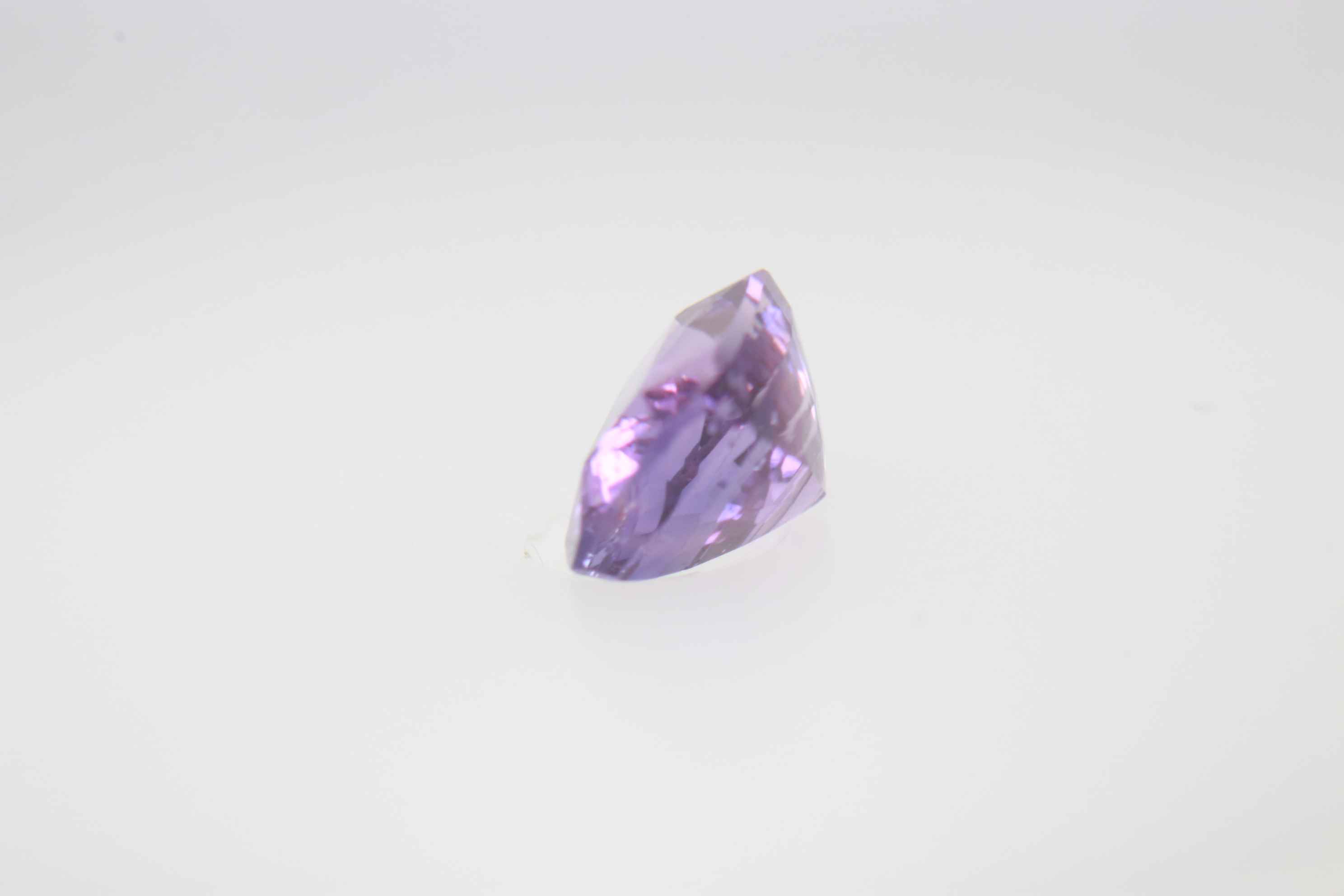 0.8ct Purple Sapphire Vs Fancy Cushion Shape (5.5x4.4x3.5 mm) Unheated gemstone from Sri Lanka