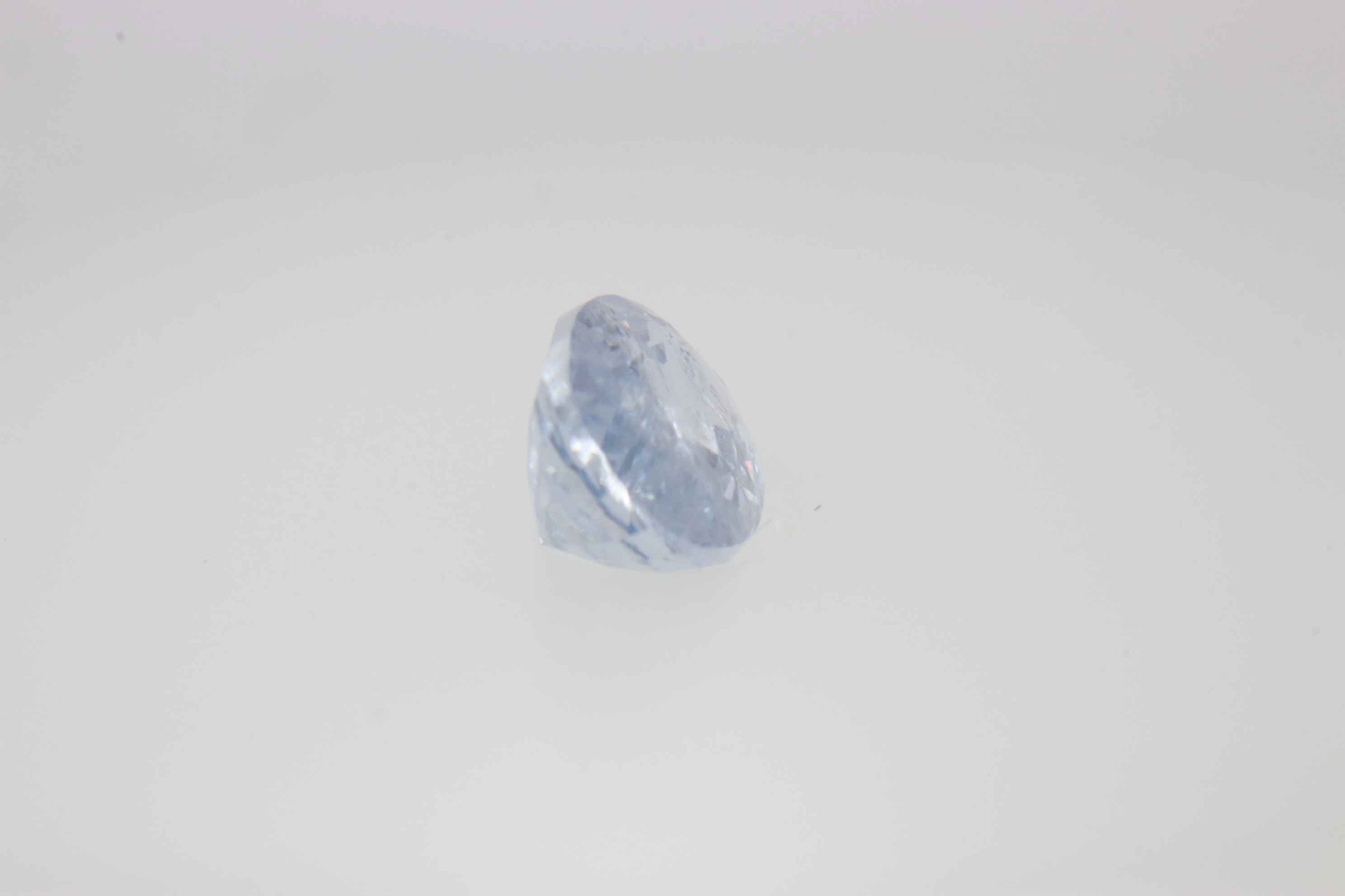 0.8ct Alice Blue Sapphire VVS Oval Shape (5.8x4.3x3 mm) Unheated gemstone from Sri Lanka