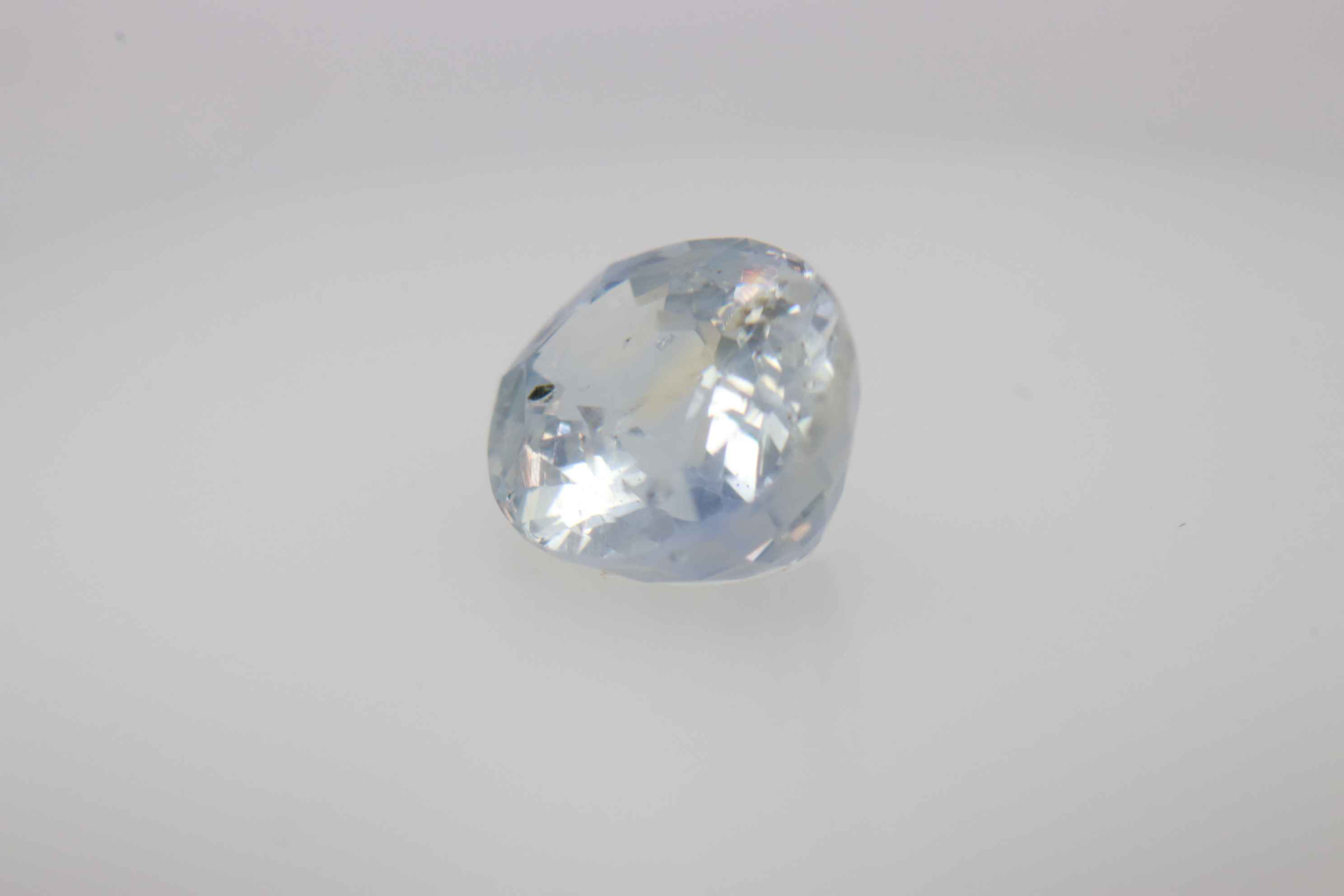 1.5ct Alice Blue Sapphire Vs1 Oval Shape (7.6x5.8x3.8 mm) Unheated gemstone from Sri Lanka