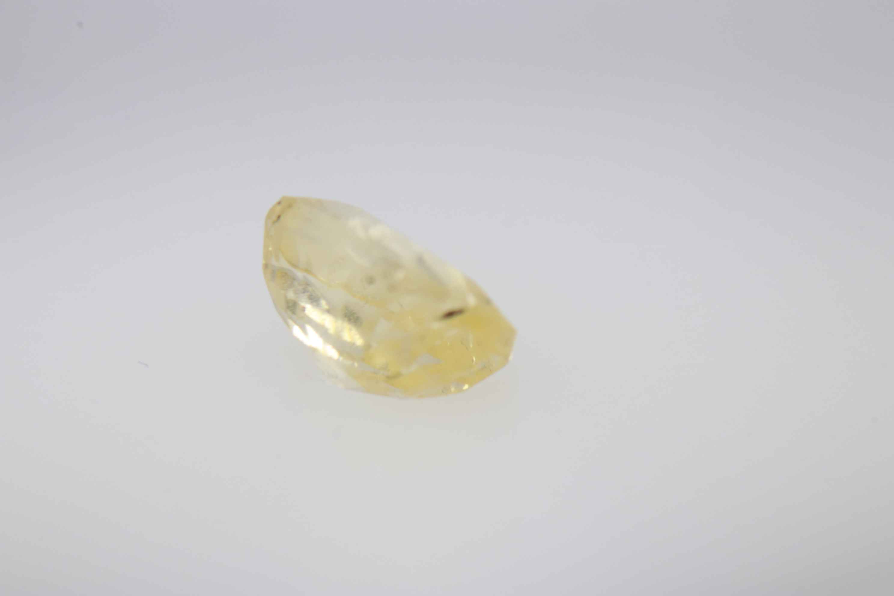 1.3ct Yellow Sapphire VVS1 Emerald Shape (6.7x5.2x3.6 mm) Unheated gemstone from Sri Lanka
