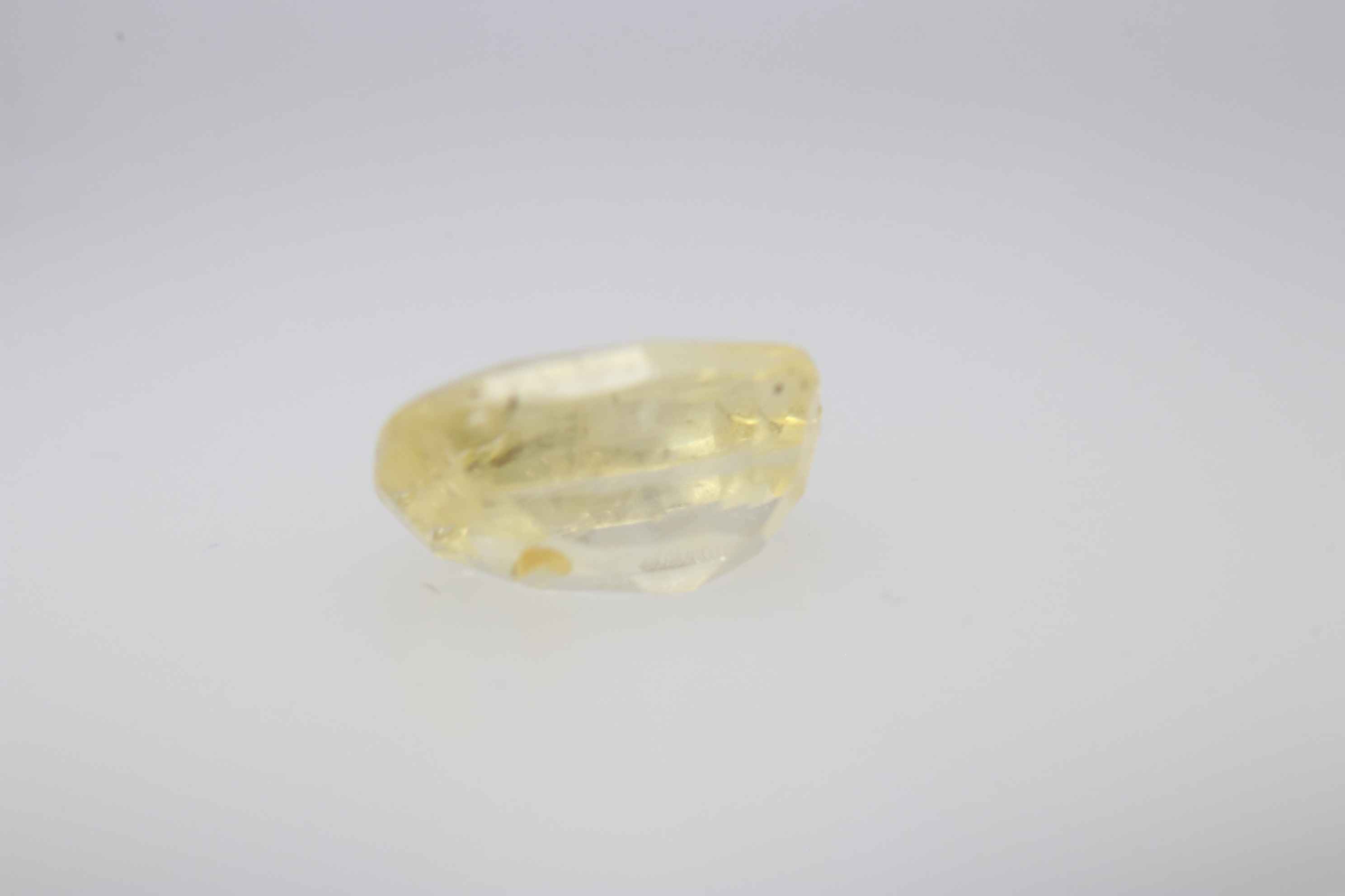 1.3ct Yellow Sapphire VVS1 Emerald Shape (6.7x5.2x3.6 mm) Unheated gemstone from Sri Lanka