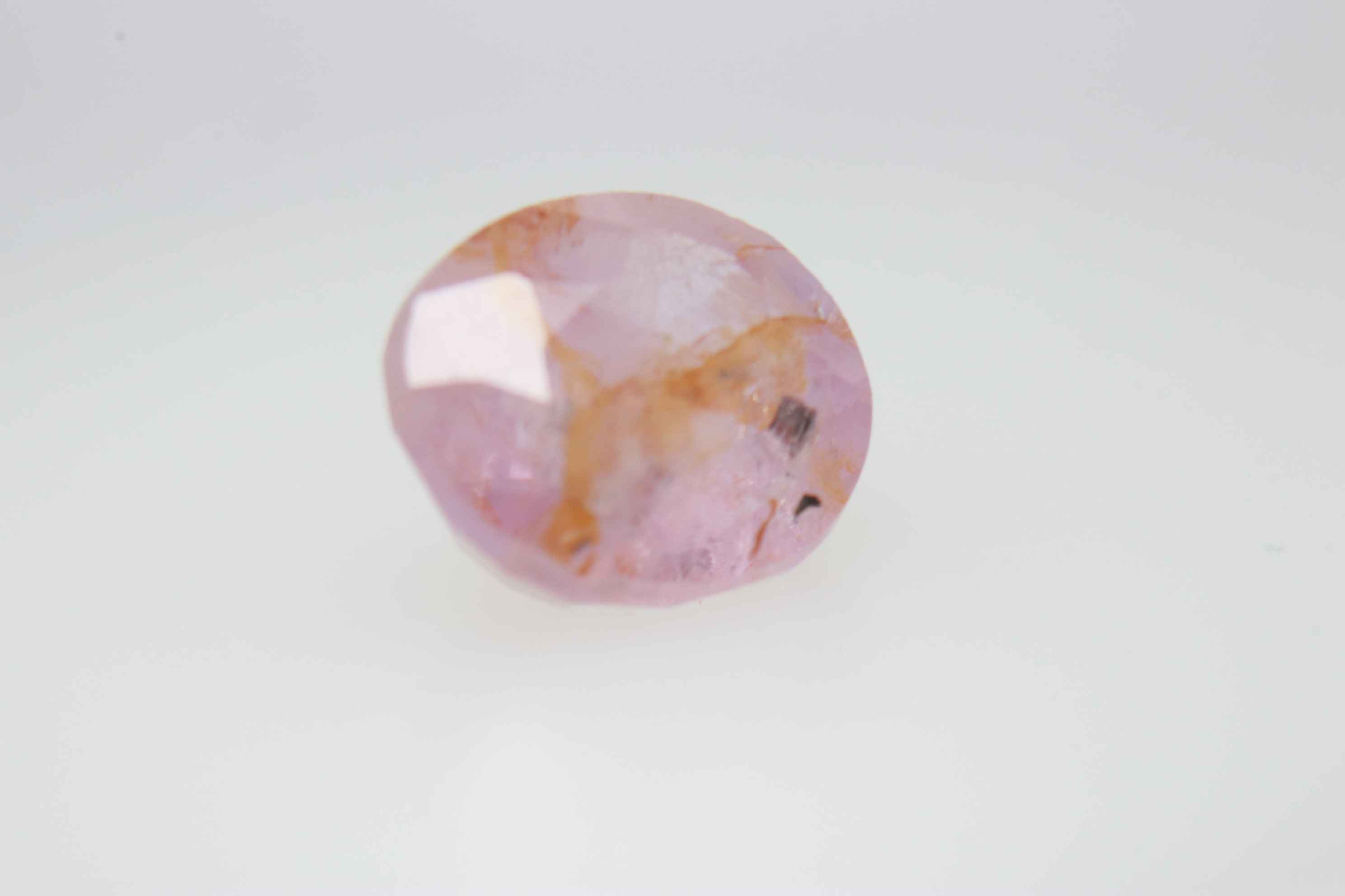 2.2ct Hot Pink Padparadscha Twinning wisp Oval Shape (7.8x6.8x4.5 mm) Unheated gemstone from Sri Lanka