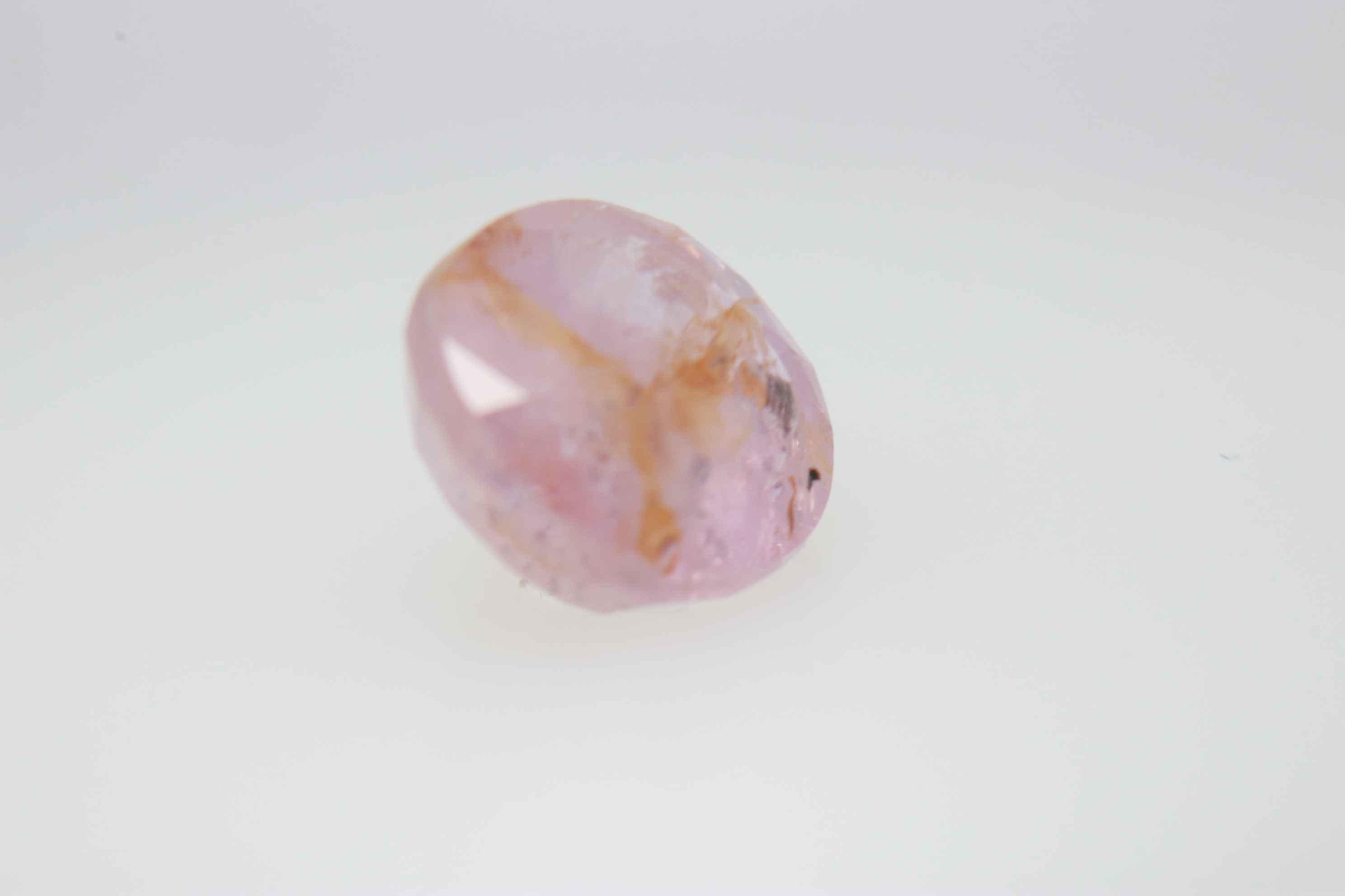 2.2ct Hot Pink Padparadscha Twinning wisp Oval Shape (7.8x6.8x4.5 mm) Unheated gemstone from Sri Lanka
