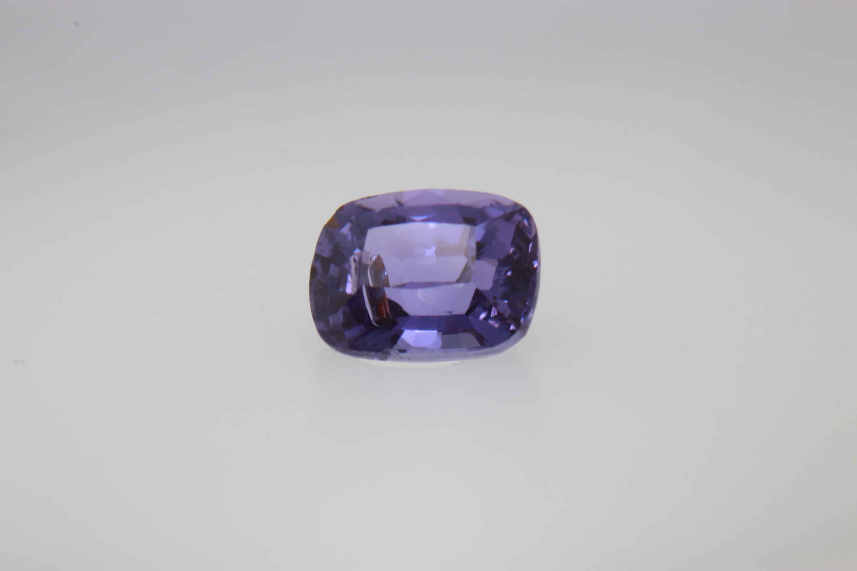 0.85ct Purple Sapphire VSI Fancy Cushion Shape (5.6x4.2x3.3 mm) Unheated gemstone from Sri Lanka