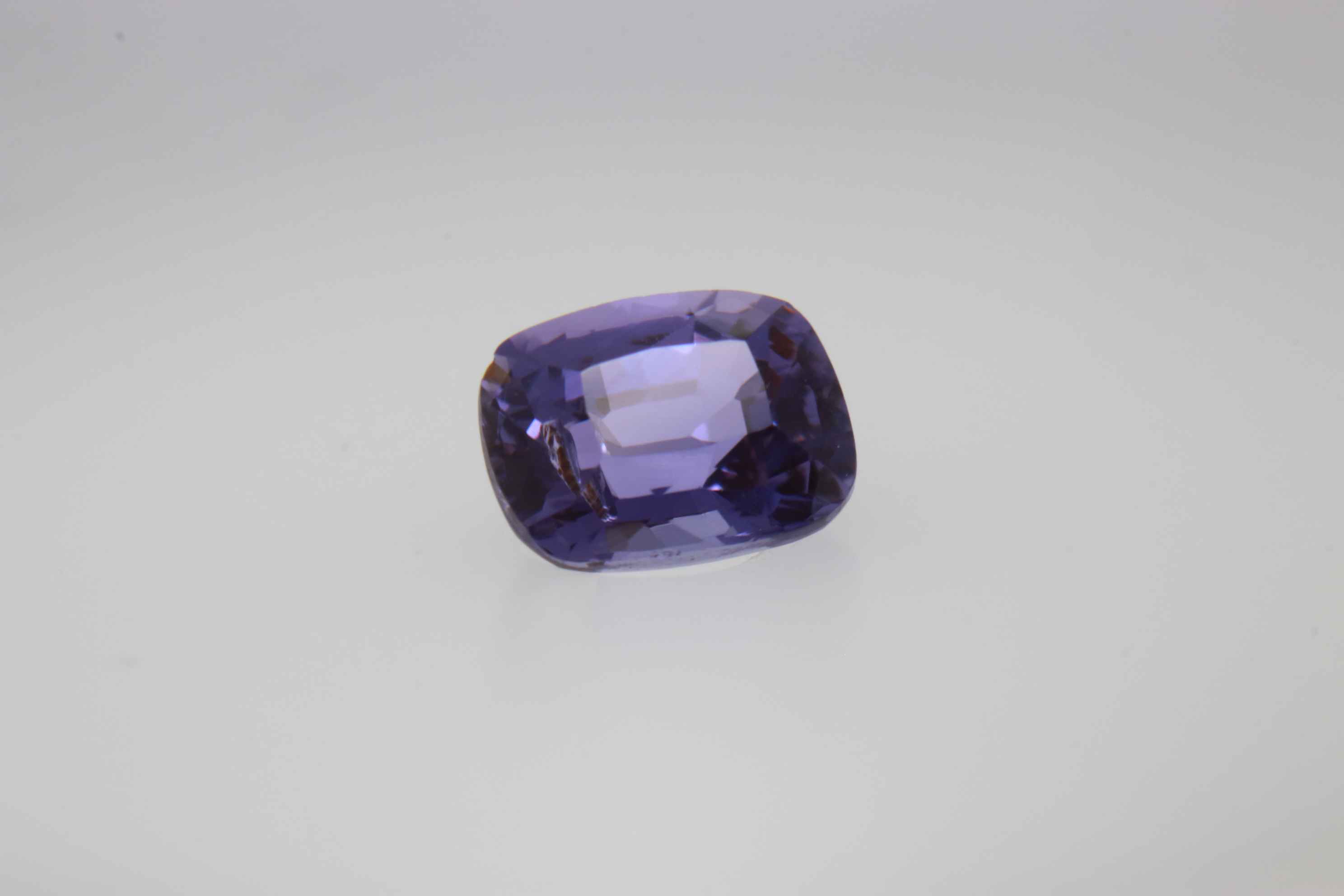 0.85ct Purple Sapphire VSI Fancy Cushion Shape (5.6x4.2x3.3 mm) Unheated gemstone from Sri Lanka