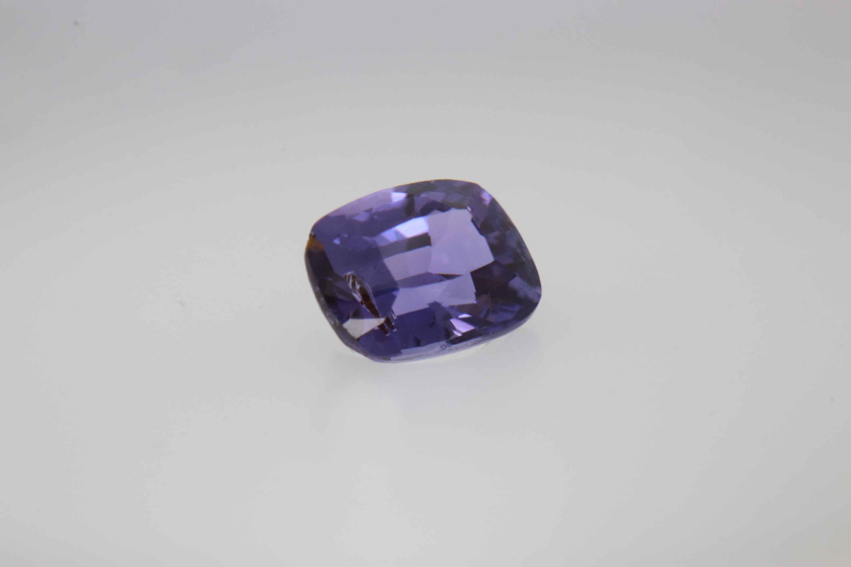 0.85ct Purple Sapphire VSI Fancy Cushion Shape (5.6x4.2x3.3 mm) Unheated gemstone from Sri Lanka