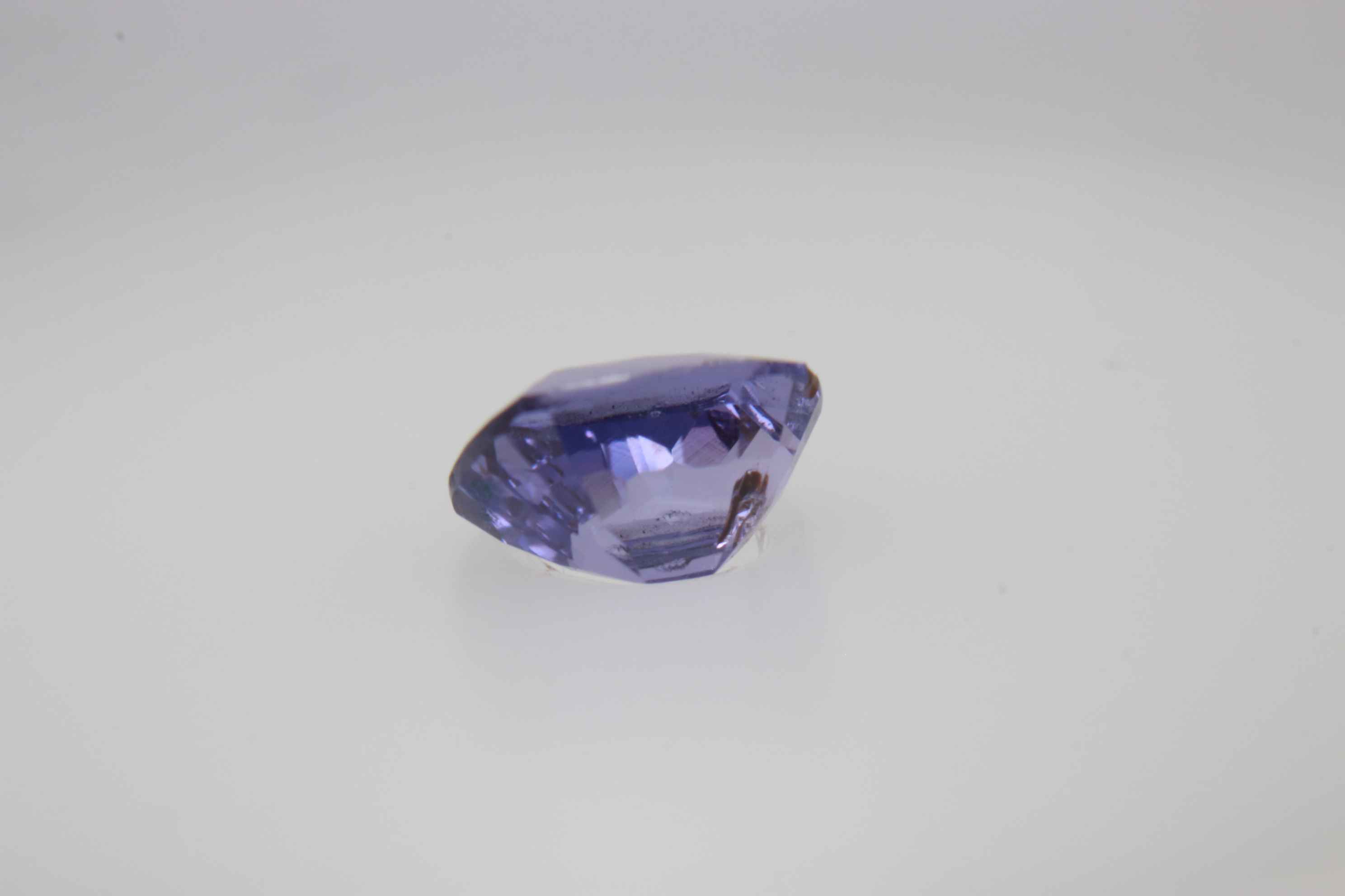 0.85ct Purple Sapphire VSI Fancy Cushion Shape (5.6x4.2x3.3 mm) Unheated gemstone from Sri Lanka