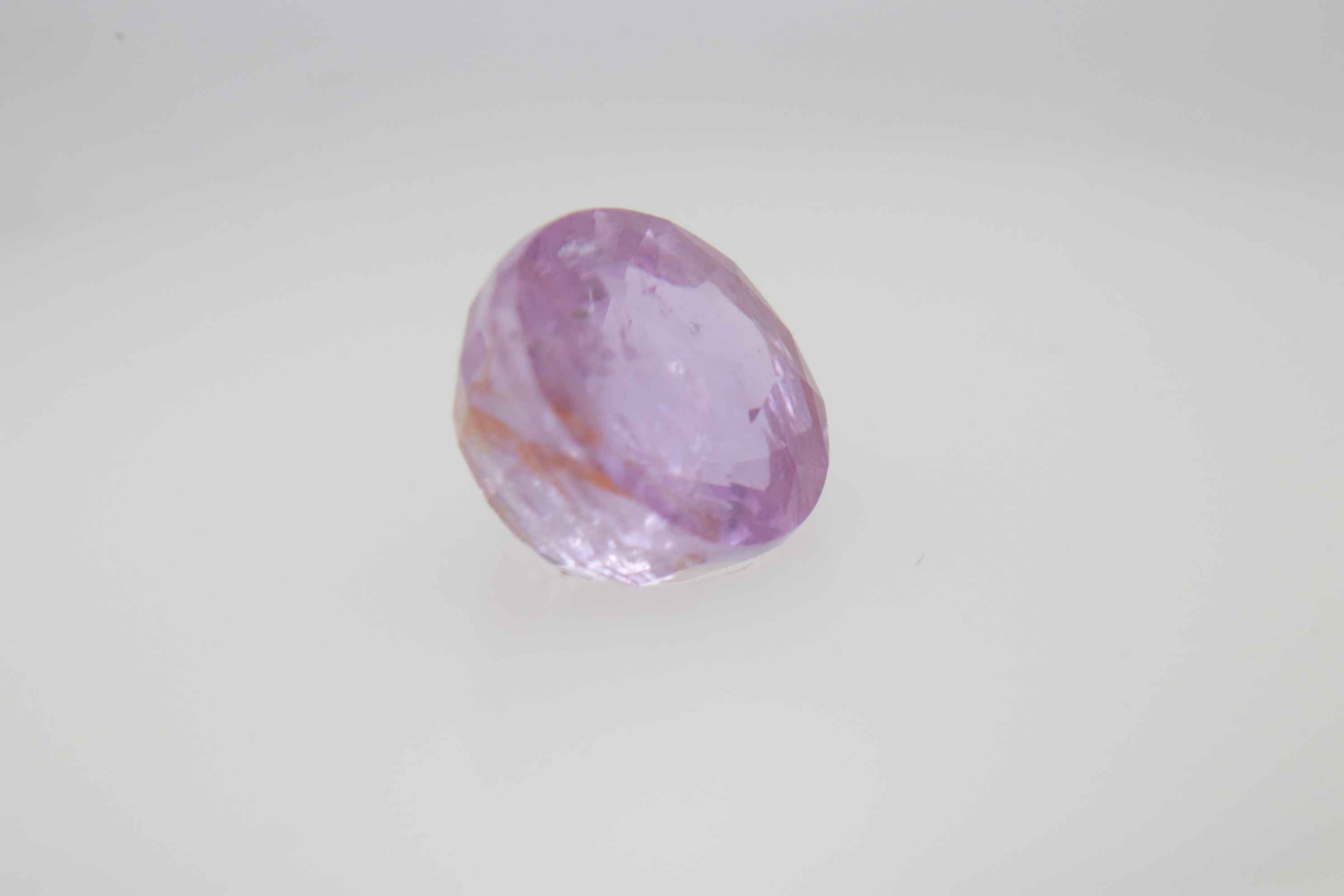 1.6ct Light Pink Padparadscha Feather Oval Shape (6.6x5.9x4.2 mm) Unheated gemstone from Sri Lanka