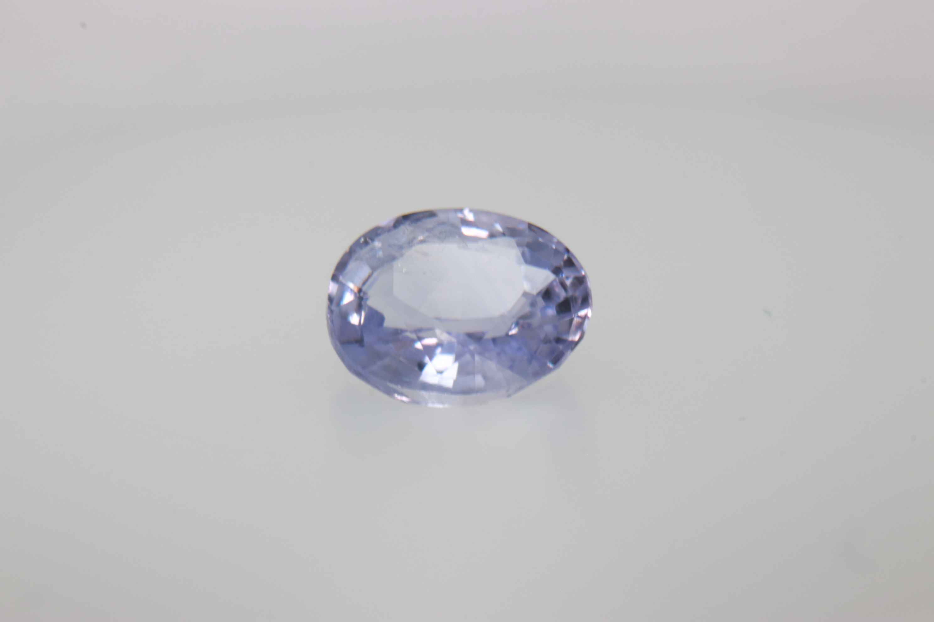 0.8ct Alice Blue Sapphire VVS Oval Shape (5.9x4.8x2.8 mm) Unheated gemstone from Sri Lanka