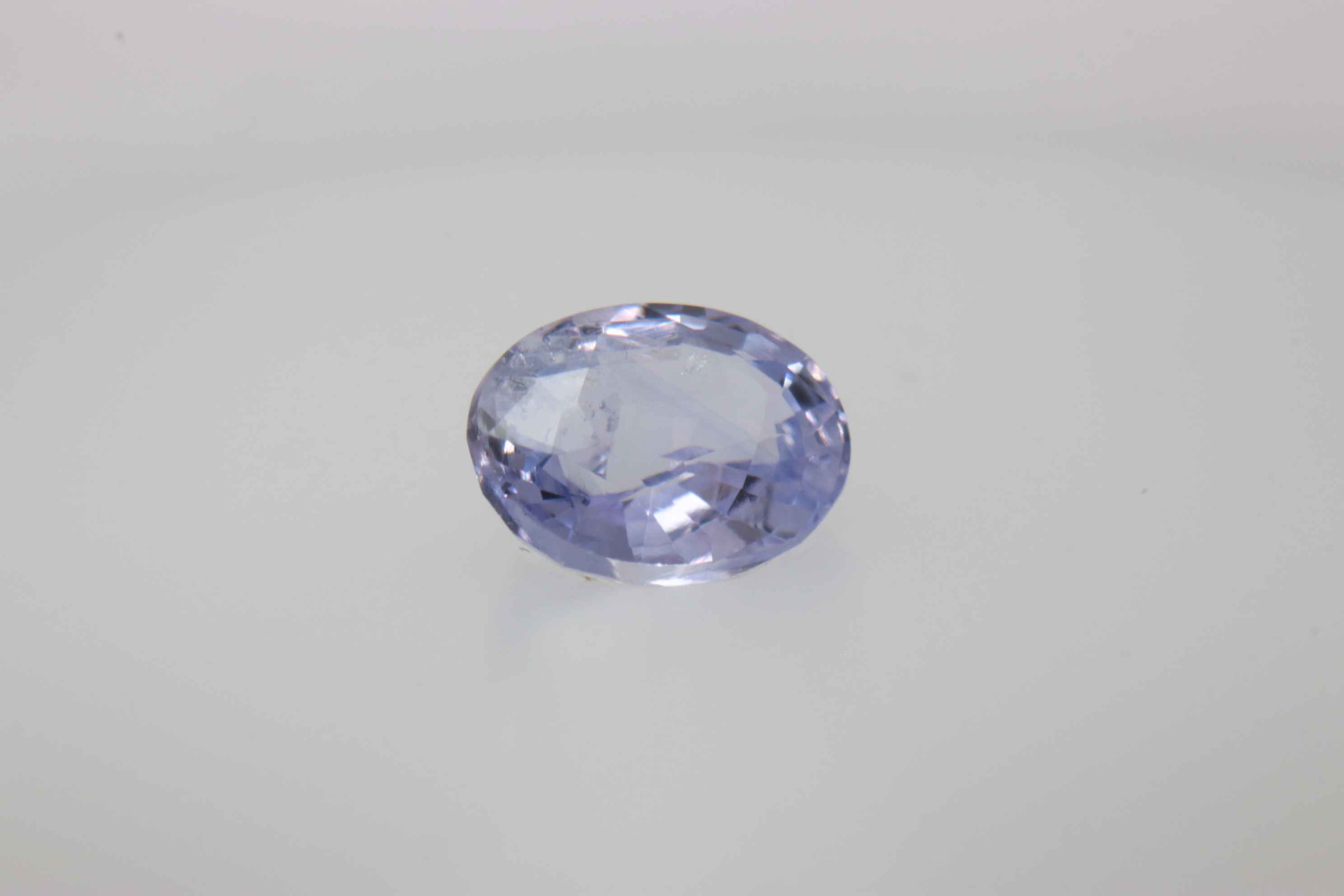 0.8ct Alice Blue Sapphire VVS Oval Shape (5.9x4.8x2.8 mm) Unheated gemstone from Sri Lanka