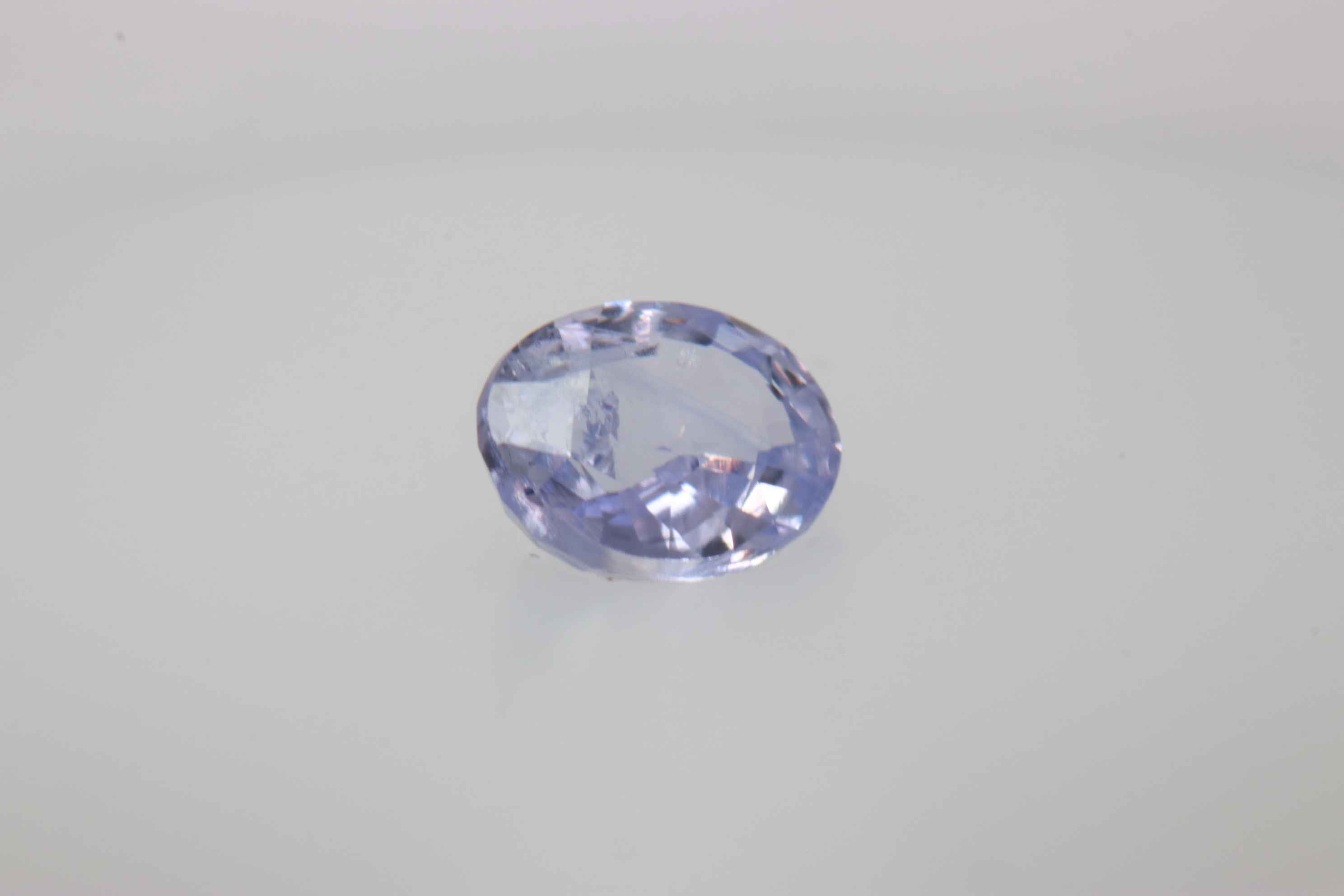 0.8ct Alice Blue Sapphire VVS Oval Shape (5.9x4.8x2.8 mm) Unheated gemstone from Sri Lanka