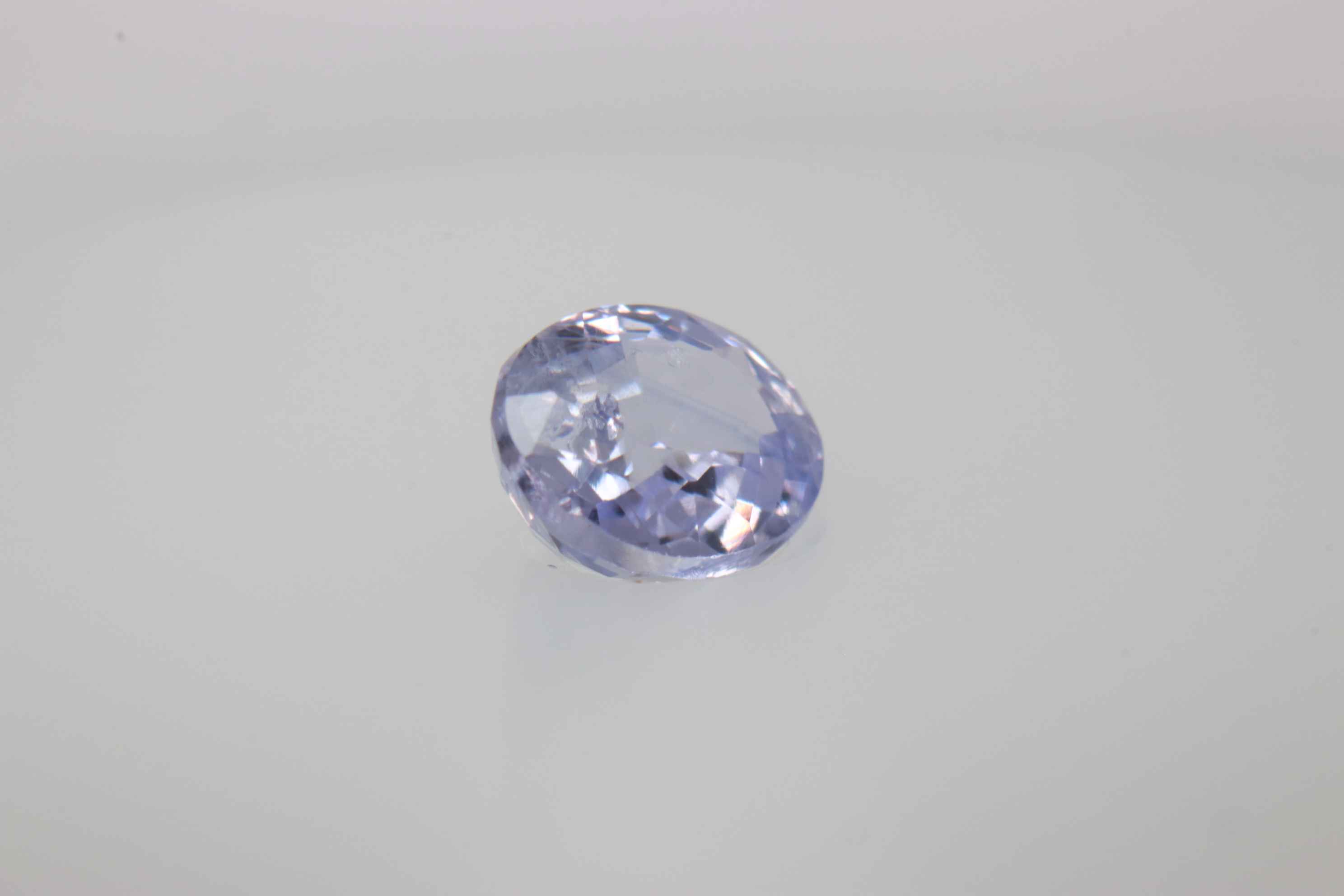 0.8ct Alice Blue Sapphire VVS Oval Shape (5.9x4.8x2.8 mm) Unheated gemstone from Sri Lanka