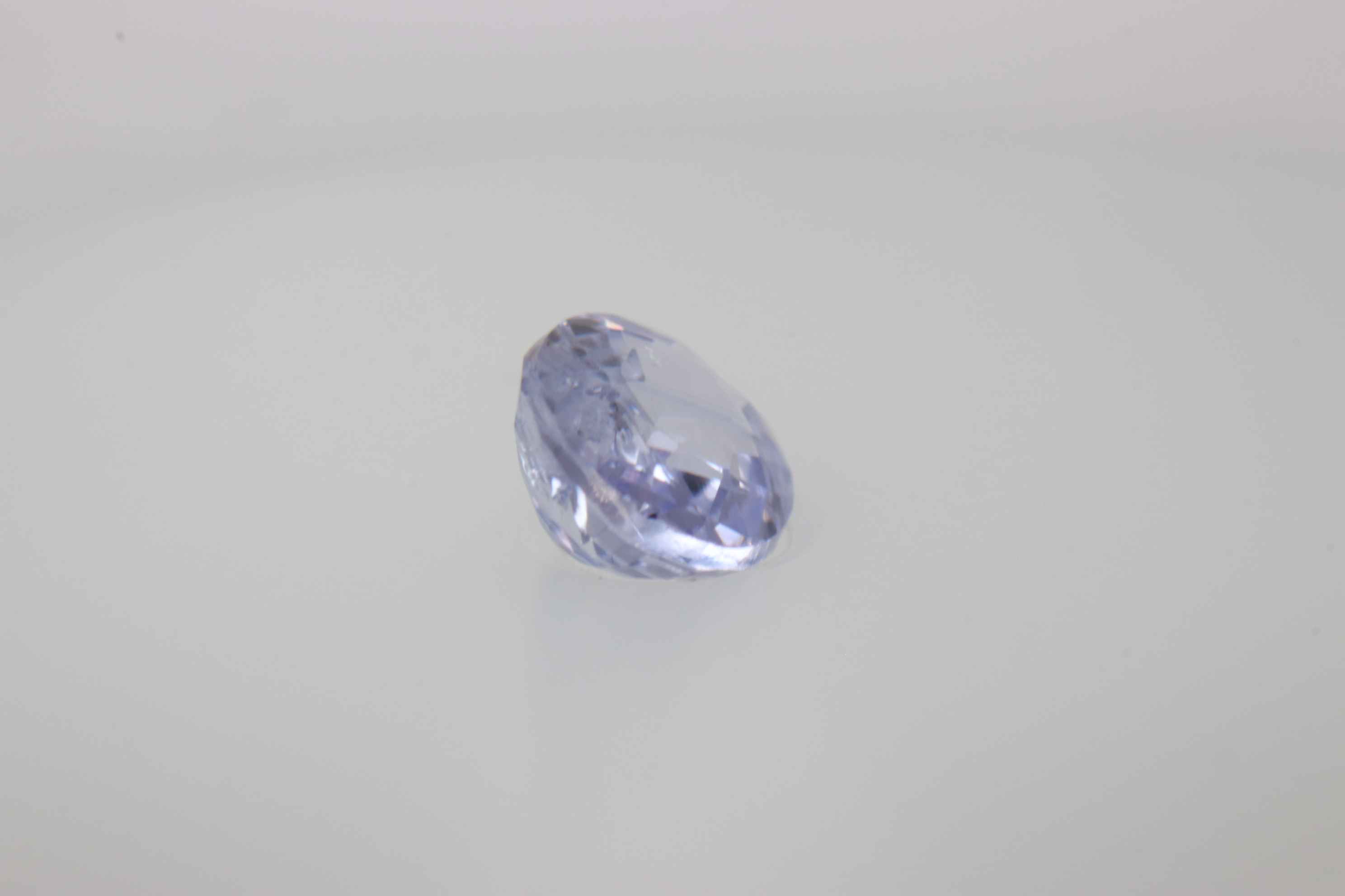 0.8ct Alice Blue Sapphire VVS Oval Shape (5.9x4.8x2.8 mm) Unheated gemstone from Sri Lanka
