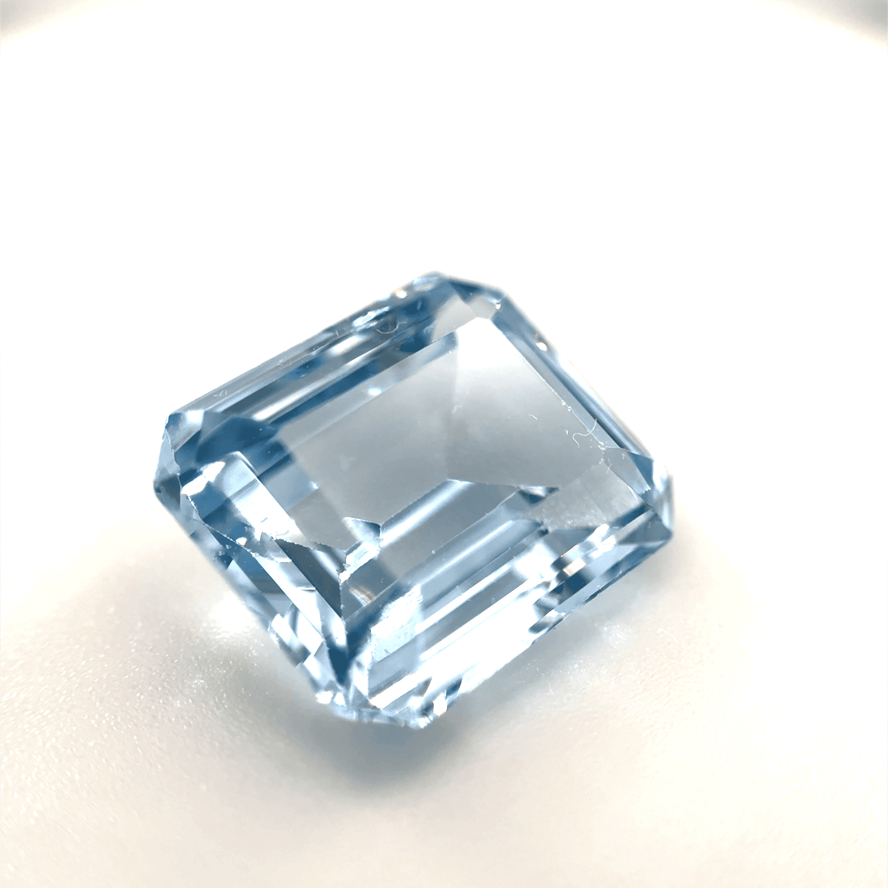 6.5ct Light Blue Spinel Flawless (fl) Emerald Shape (10x11.09x5.9 mm) Unheated gemstone from Sri Lanka