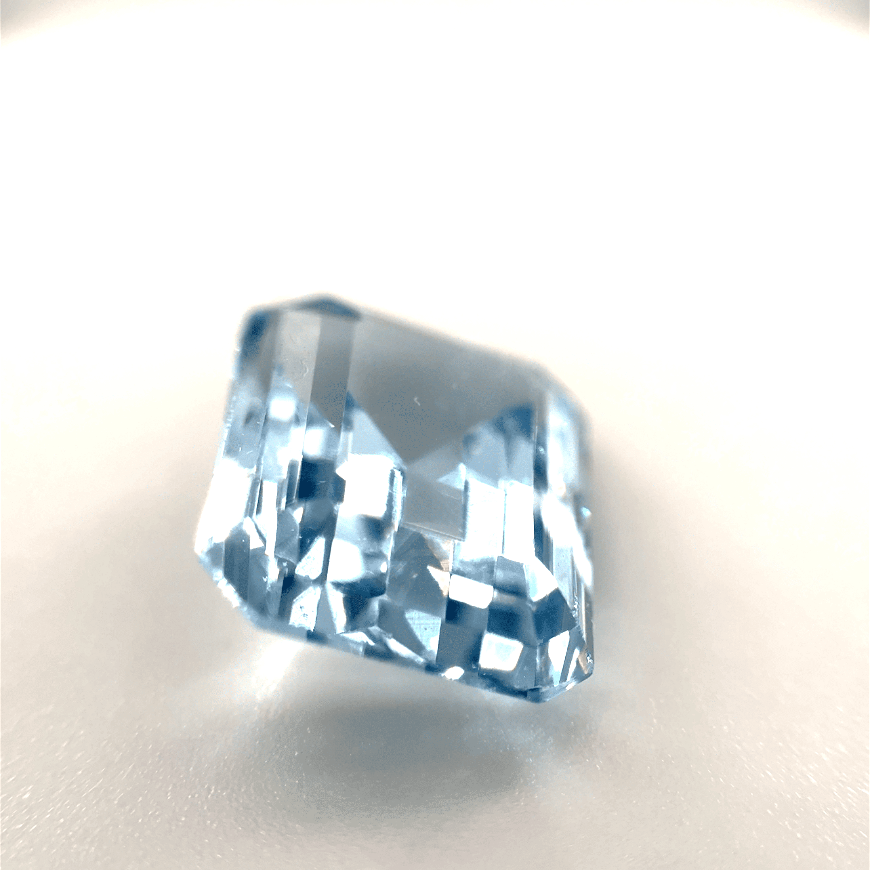 6.5ct Light Blue Spinel Flawless (fl) Emerald Shape (10x11.09x5.9 mm) Unheated gemstone from Sri Lanka