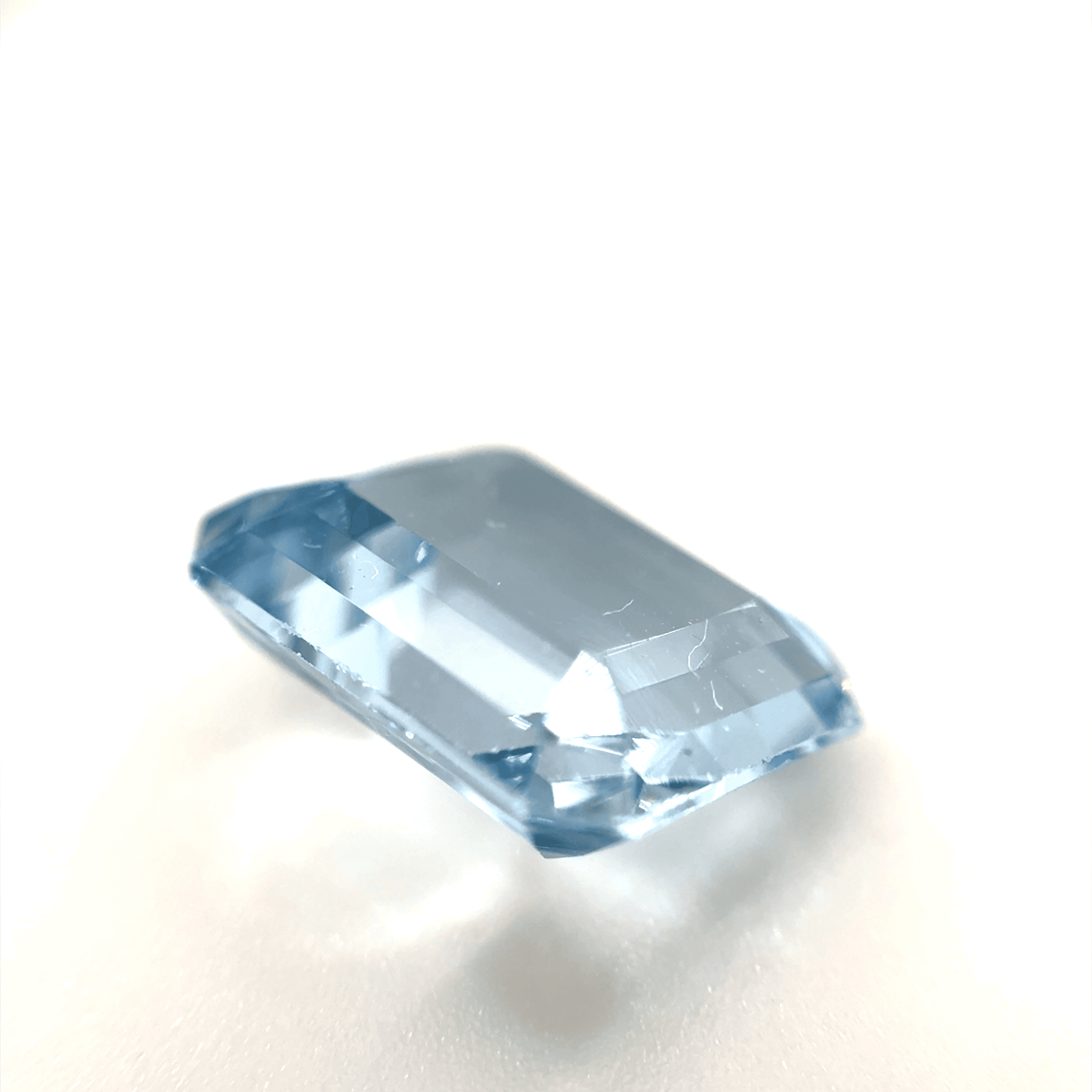 6.5ct Light Blue Spinel Flawless (fl) Emerald Shape (10x11.09x5.9 mm) Unheated gemstone from Sri Lanka