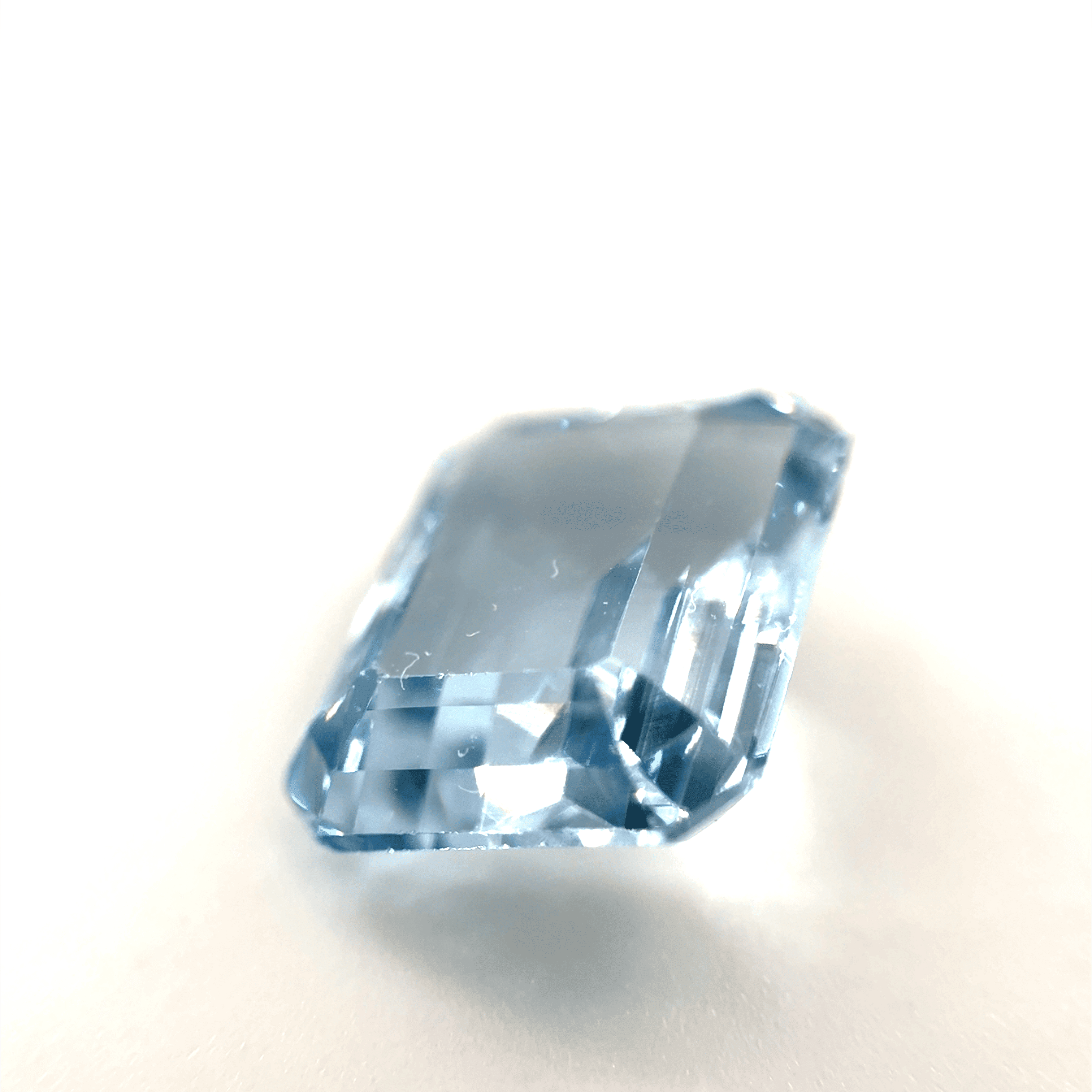 6.5ct Light Blue Spinel Flawless (fl) Emerald Shape (10x11.09x5.9 mm) Unheated gemstone from Sri Lanka