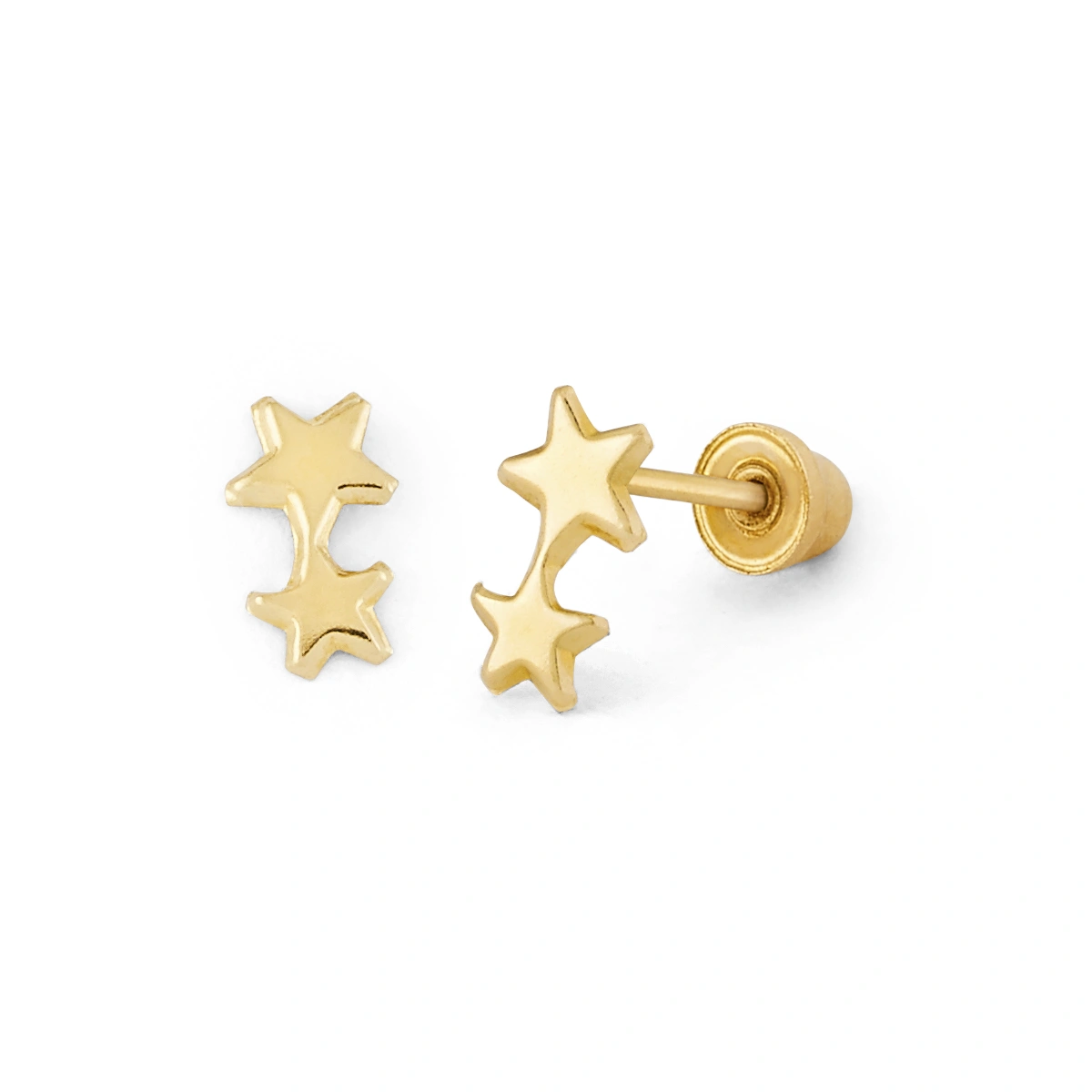 14K Gold Shooting Star Stud Earrings (1912SB)