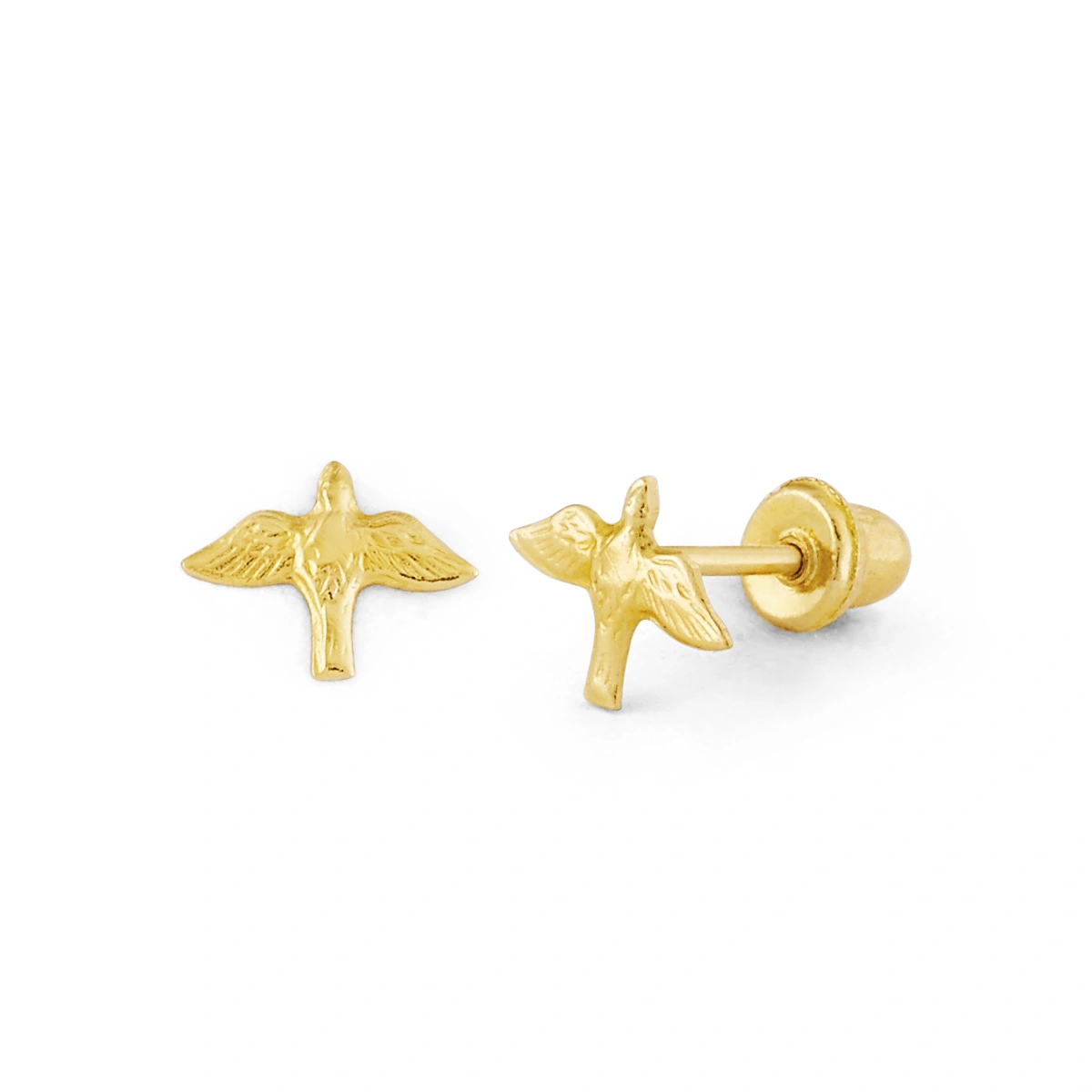 14K Gold Hummingbird Stud Earrings (1968SB)
