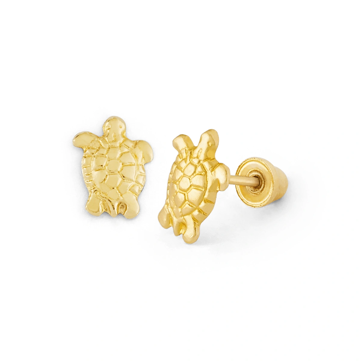 14K Gold Turtle Stud Earrings (931SB)