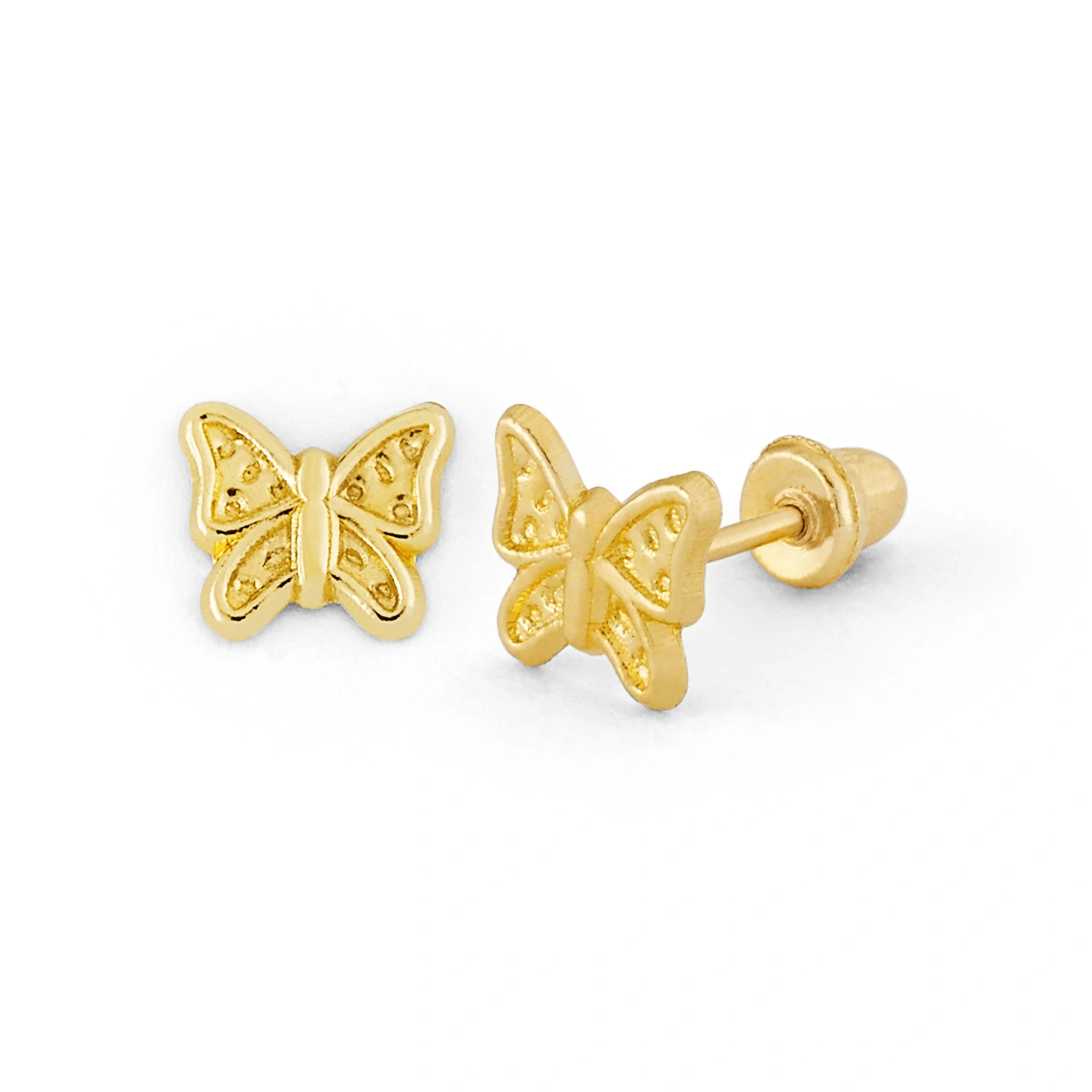 14K Gold Statement Butterfly Stud Earrings (942SB)