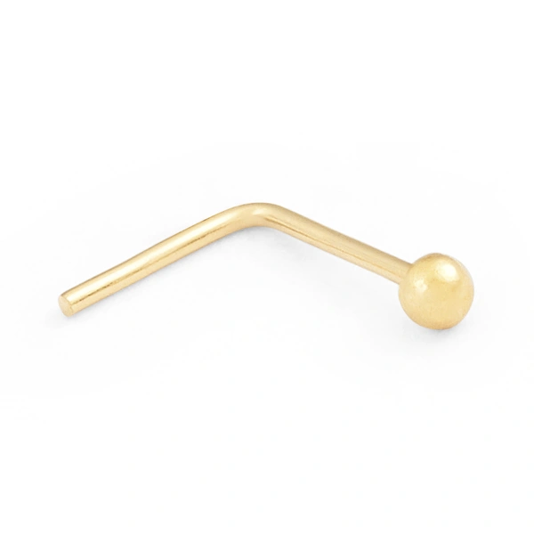 14K Gold Statement Polished Ball Nose Stud (1145SNR)