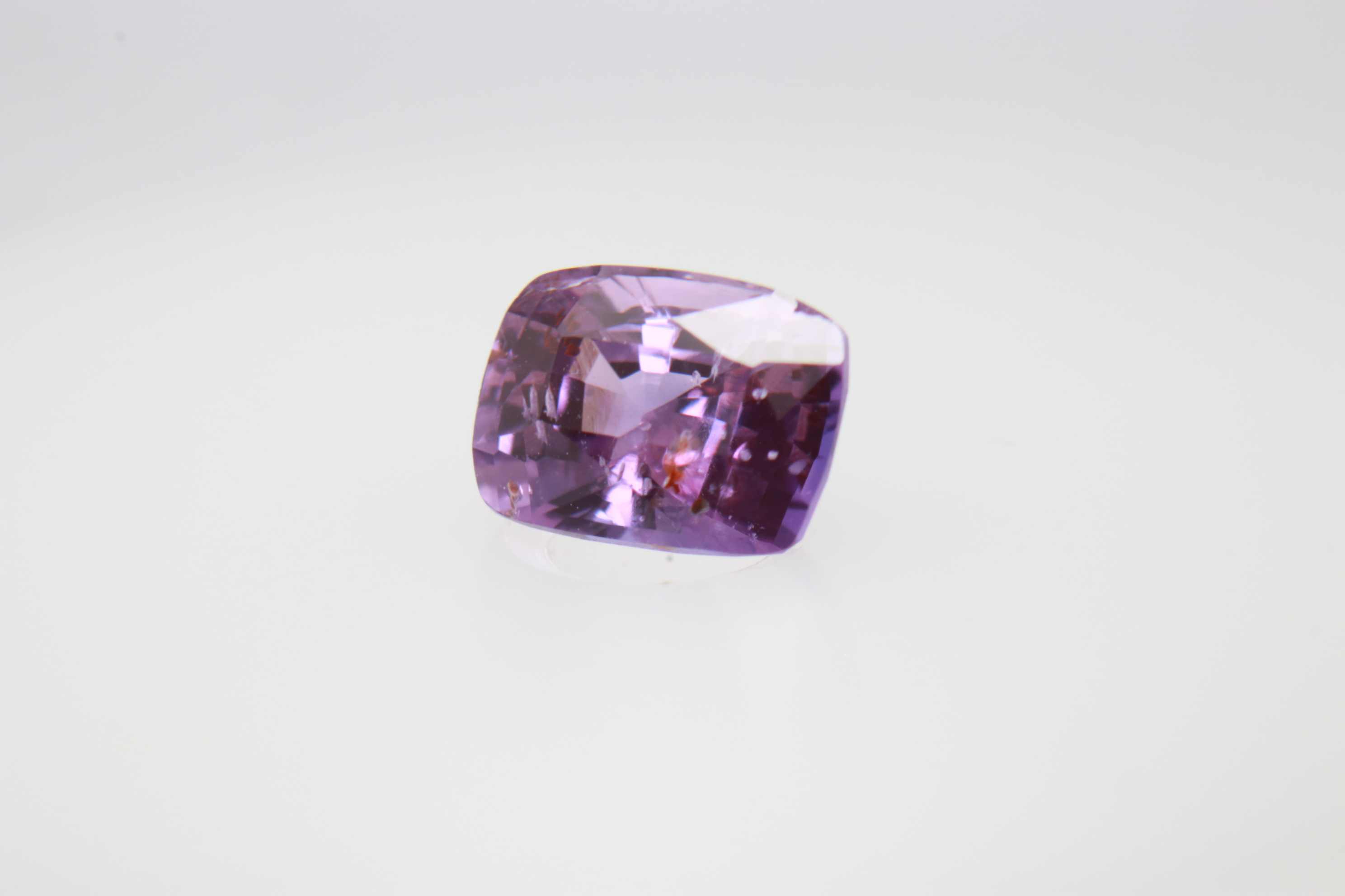 0.8ct Purple Sapphire Vs Fancy Cushion Shape (5.5x4.4x3.5 mm) Unheated gemstone from Sri Lanka