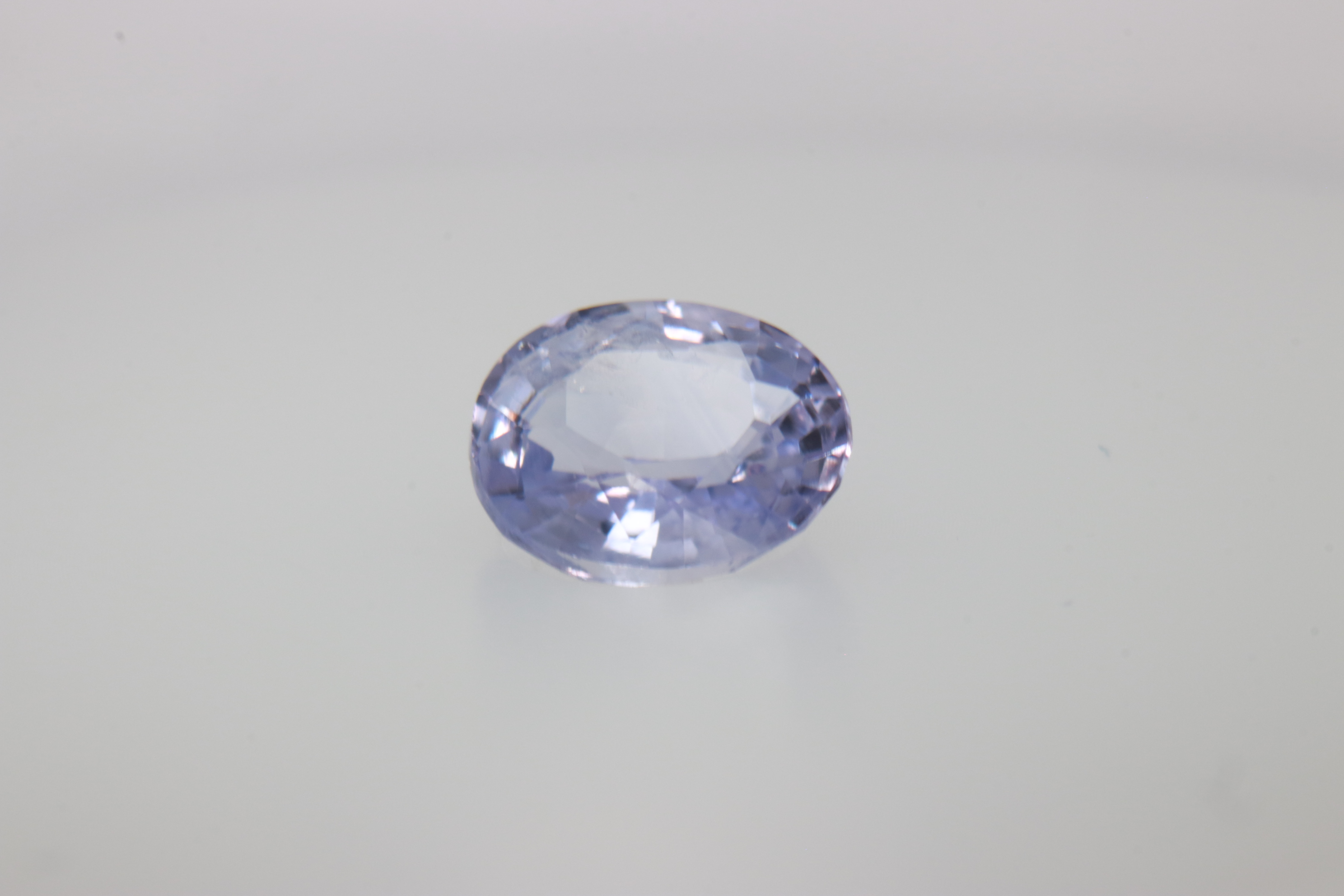 0.8ct Alice Blue Sapphire VVS Oval Shape (5.9x4.8x2.8 mm) Unheated gemstone from Sri Lanka