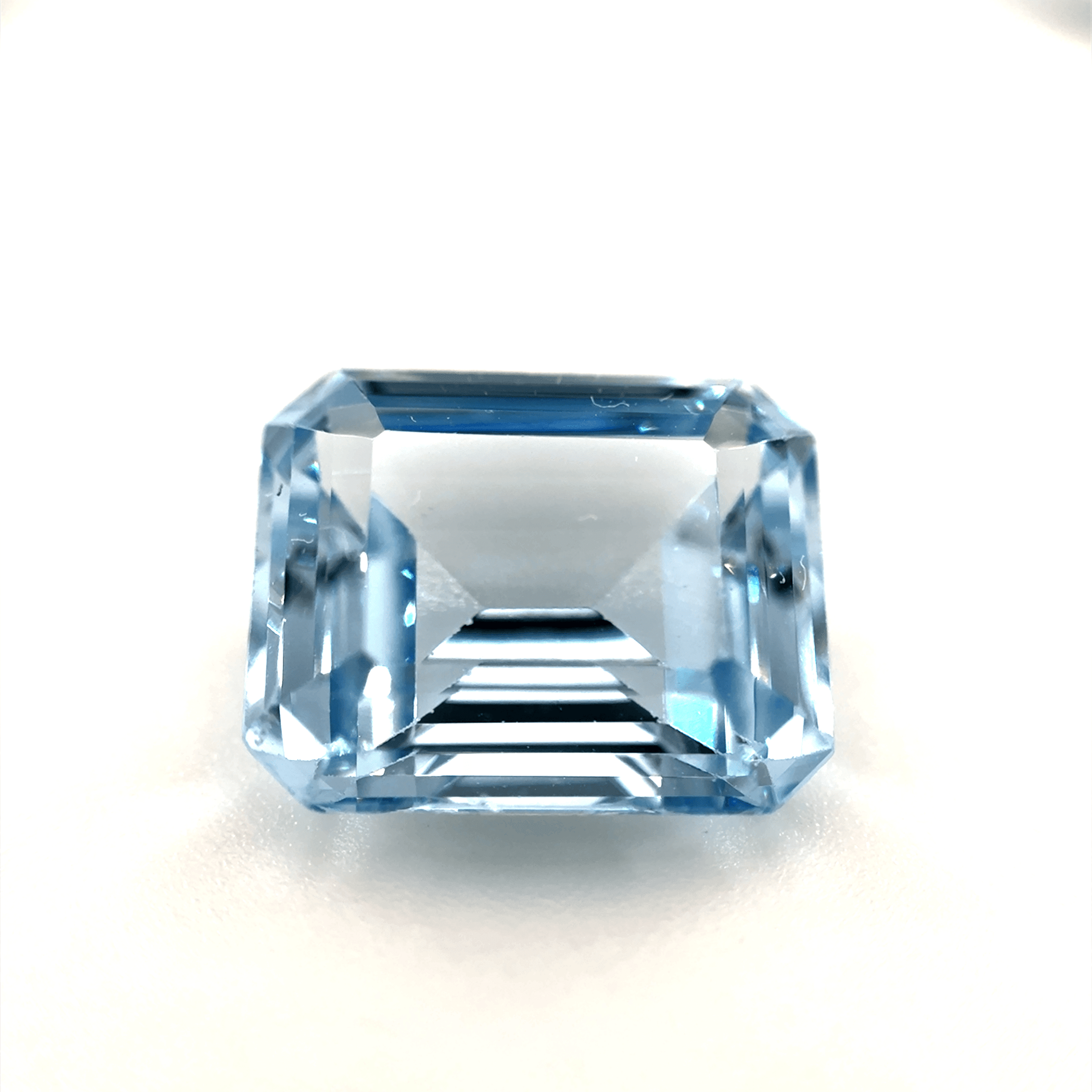 6.5ct Light Blue Spinel Flawless (fl) Emerald Shape (10x11.09x5.9 mm) Unheated gemstone from Sri Lanka