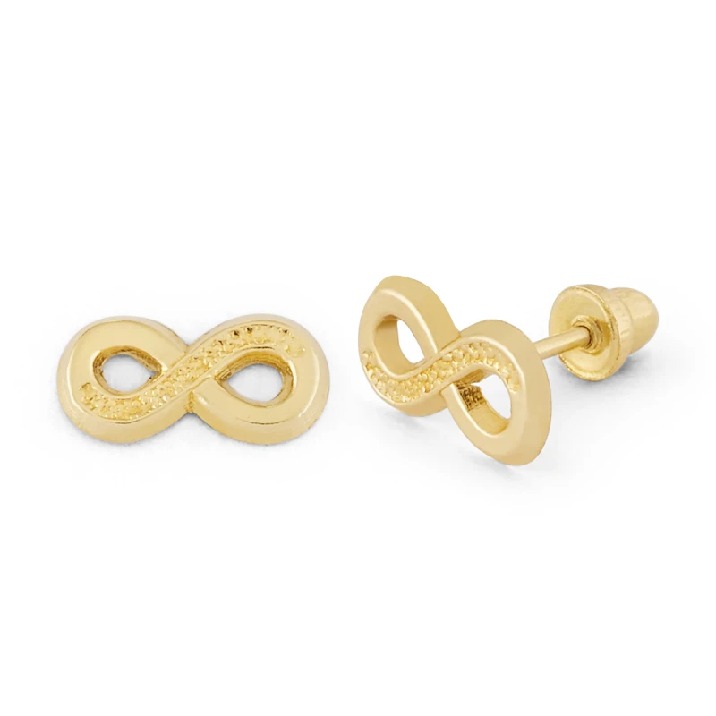 14K Gold Micro Infinity Stud Earrings (1892SB)
