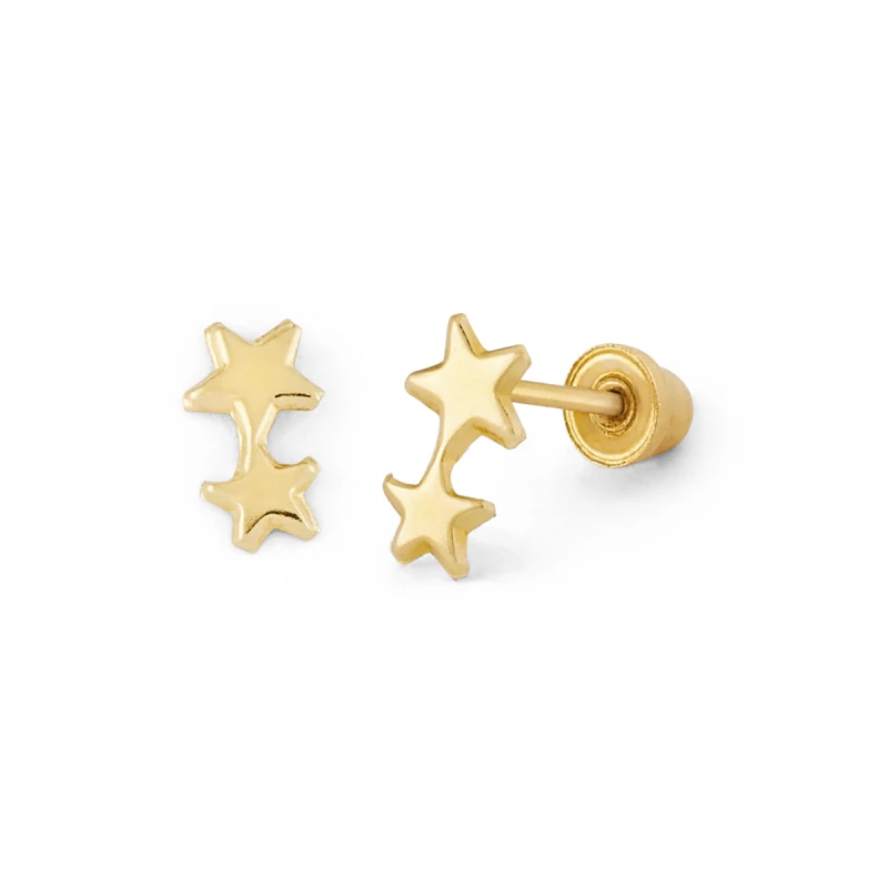 14K Gold Shooting Star Stud Earrings (1912SB)