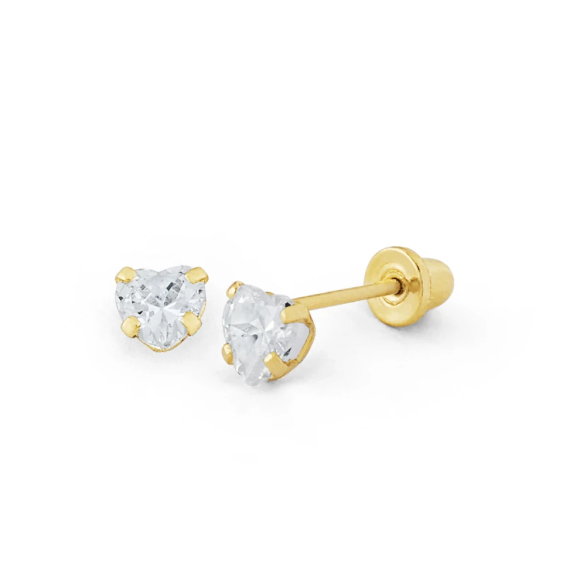Heart Studs Joyeria Fenix
