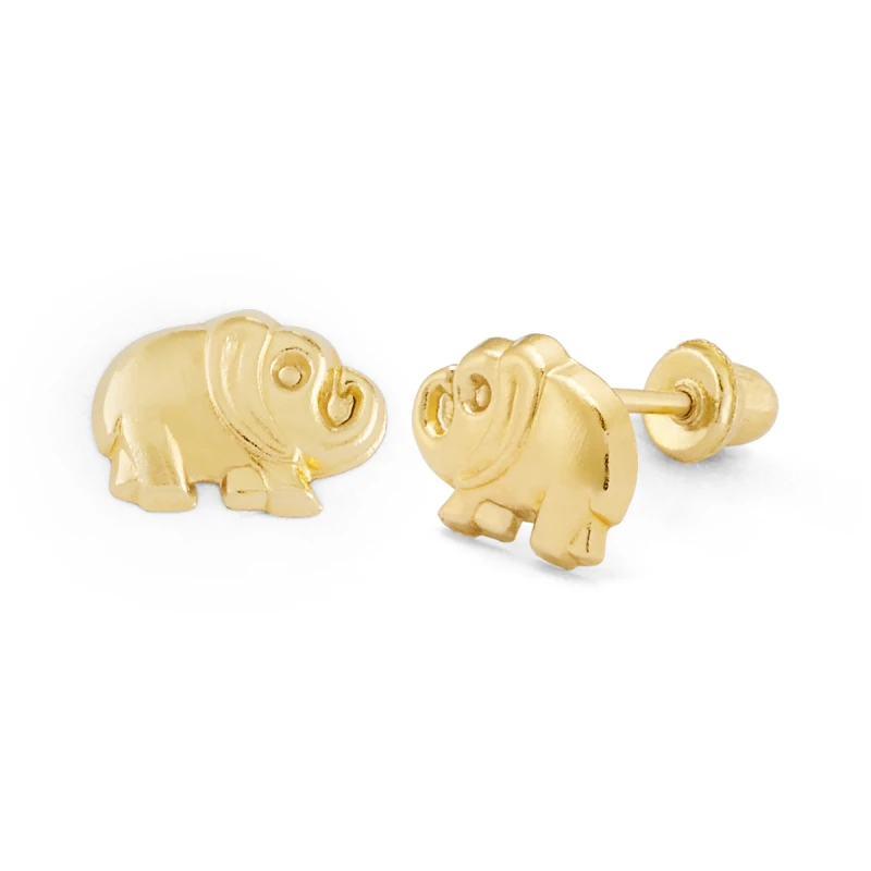 14K Gold Pig Stud Earrings (1700SB)