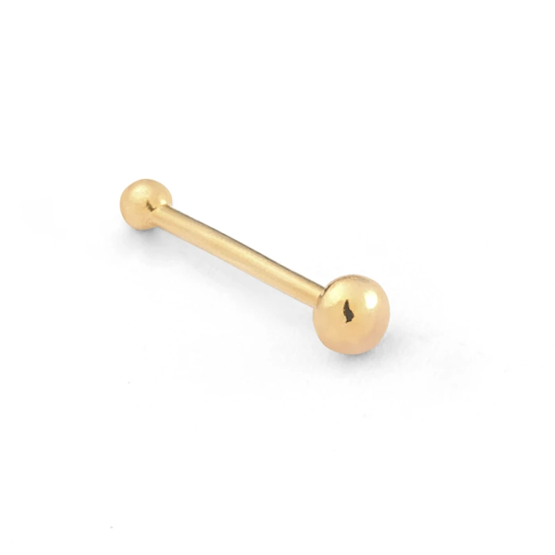 14K Gold Small Polished Ball Nose Stud (1115SNR)