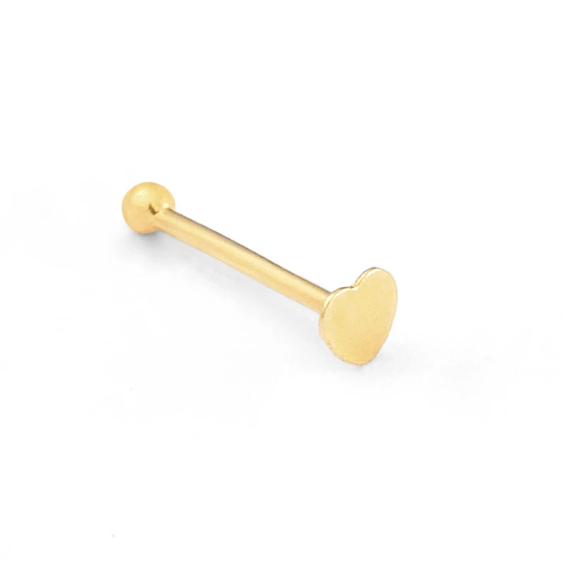14K Gold Micro Heart Nose Stud (1120NR)