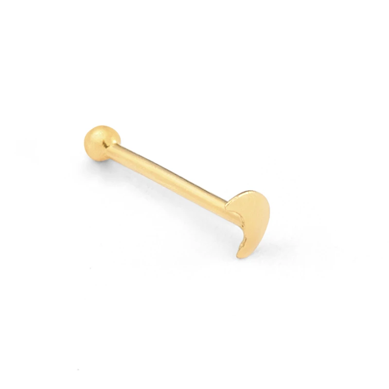 14K Gold Micro Crescent Moon Nose Stud (1122NR)