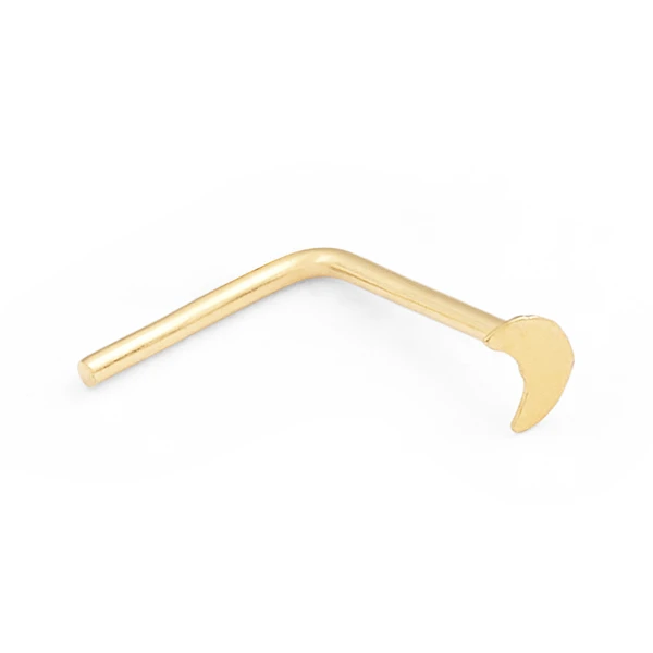 14K Gold Statement Crescent Moon Nose Stud (1142NR)