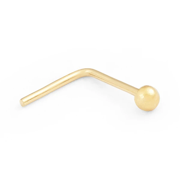 14K Gold Statement Polished Ball Nose Stud (1145SNR)